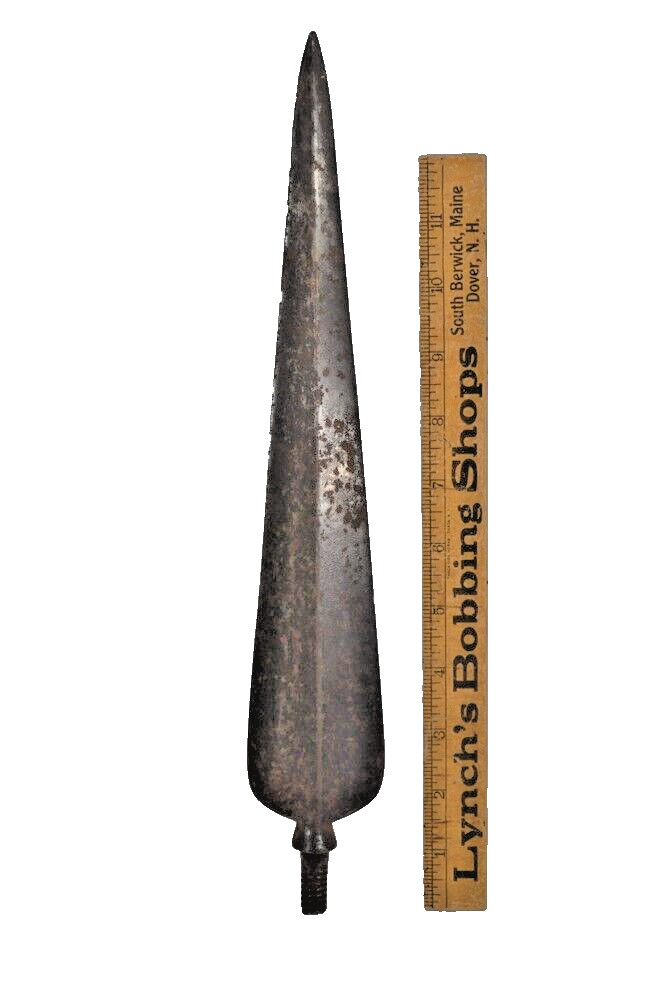 antique  pike spear  head weapon military 18th Revolutionary war original 1700