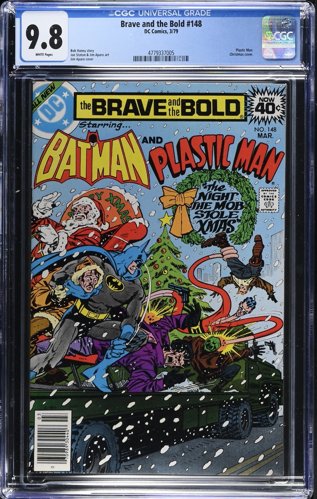 BRAVE AND THE BOLD #148 CGC 9.8 White Pgs Batman Jim Aparo Christmas Cover 1979