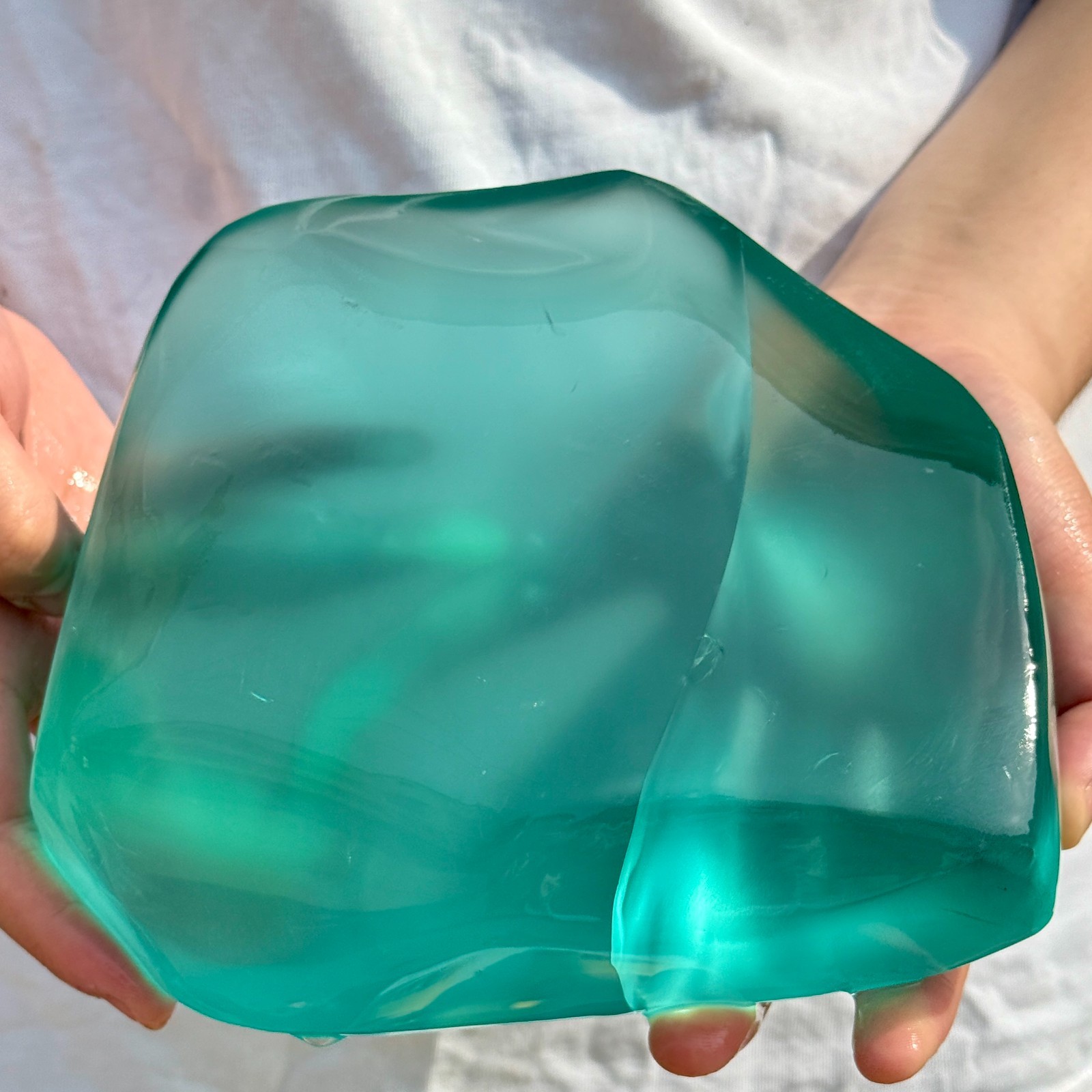5.85lb Natural Green Topaz Jade Fluorite Quartz Crystal stone ore Block Healing