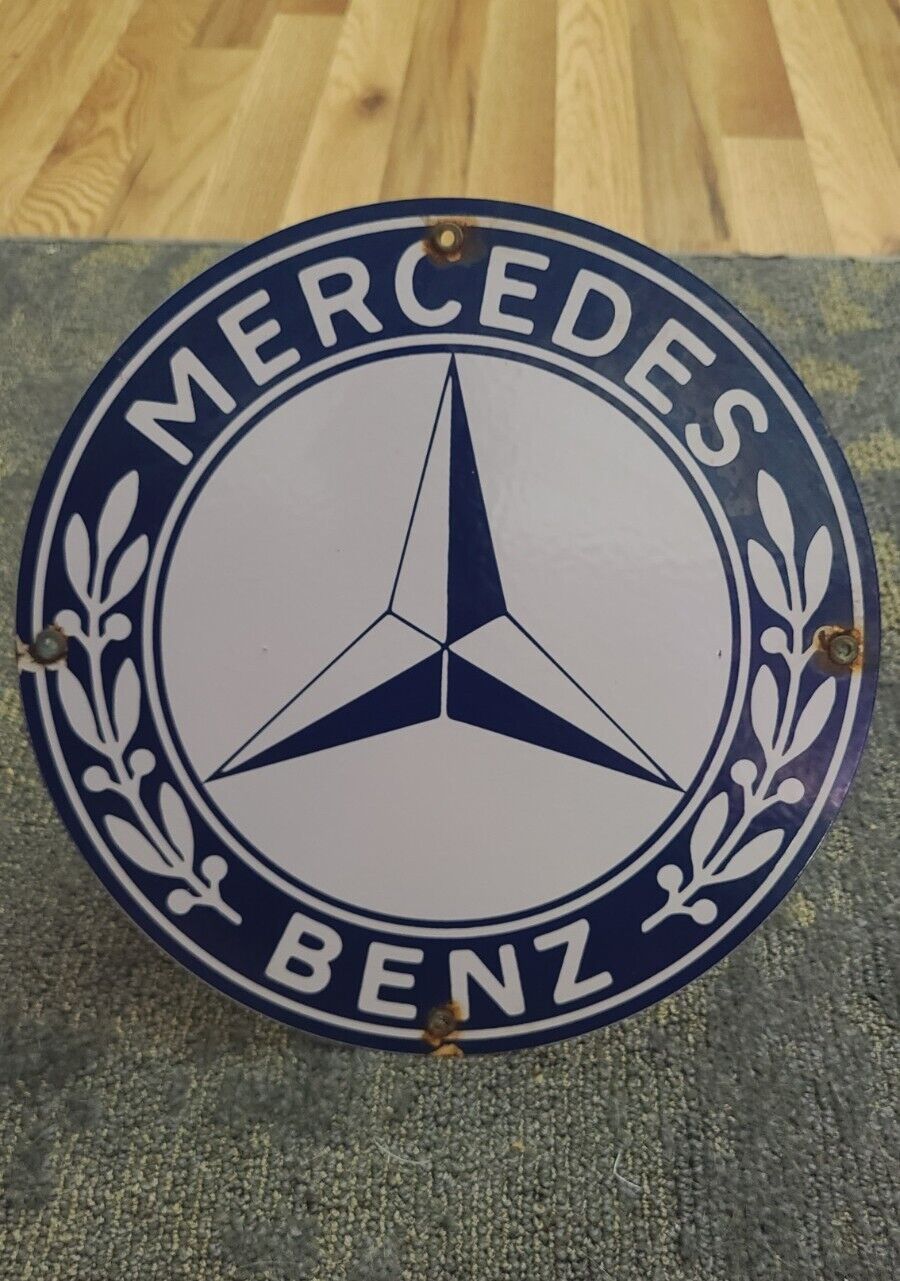 Mercedes Benz dealer vintage style porcelain sign