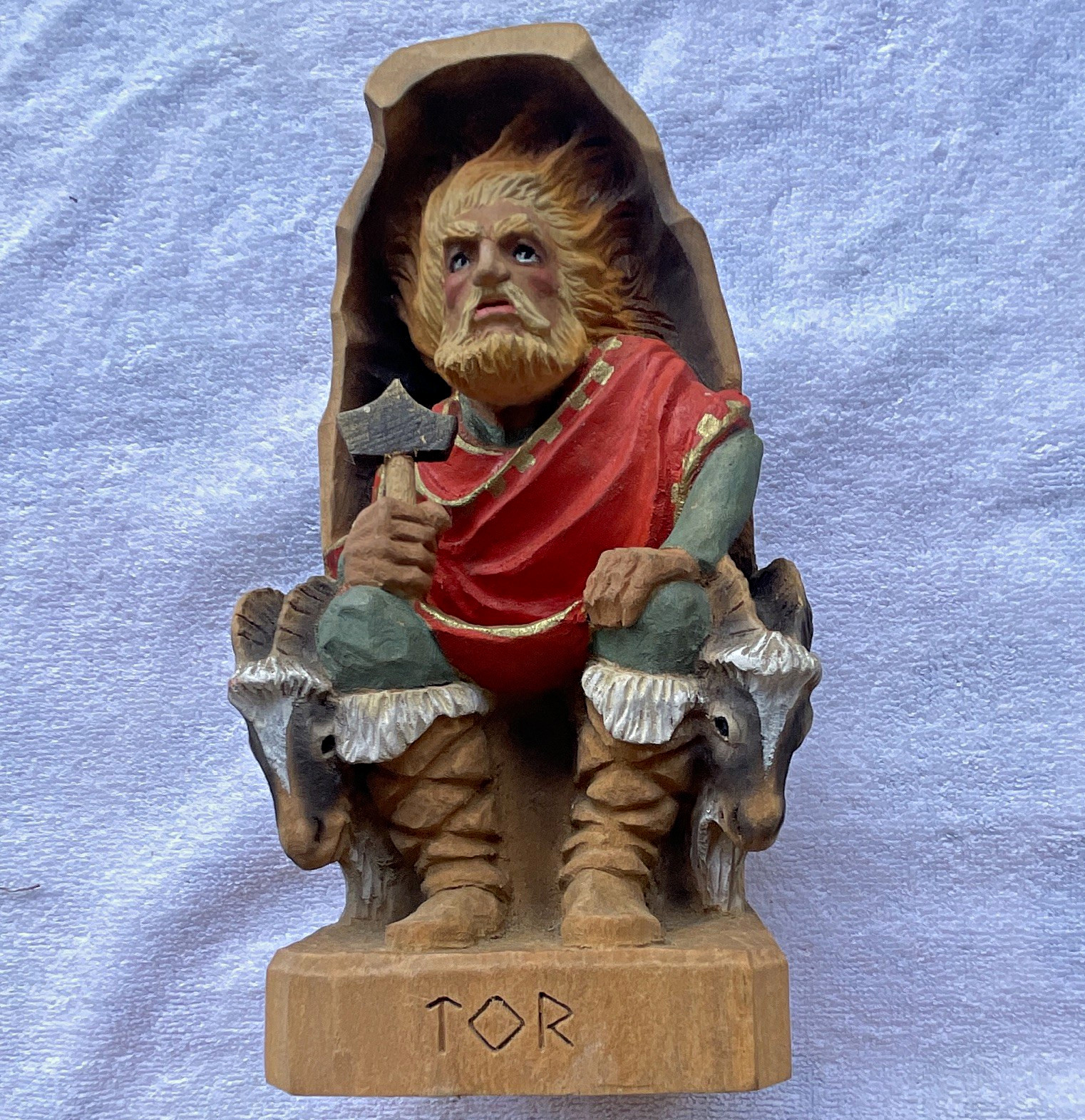 Henning Handmade Hand-Carved Wood Figurine \