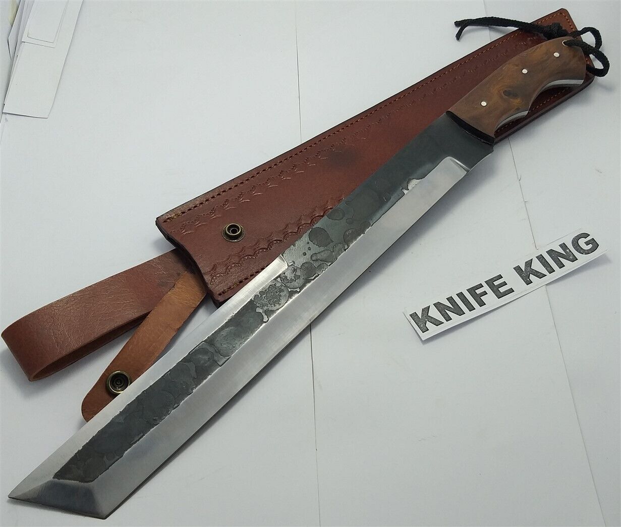 Custom Hand Crafted Knife king\'s Spring Steel Tanto hunter Sword