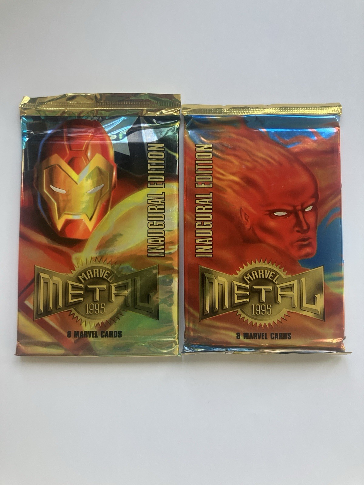 2-1995 Marvel Metal Inaugural Edition Factory Sealed Packs