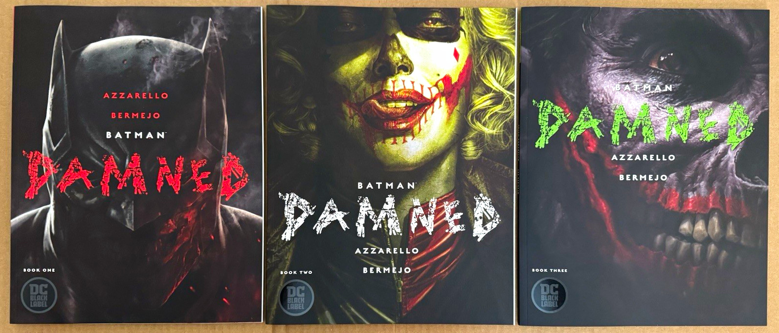 Batman Damned #1-3 Complete Set DC Black Label 2018 1st Prints Azzarello Bermejo