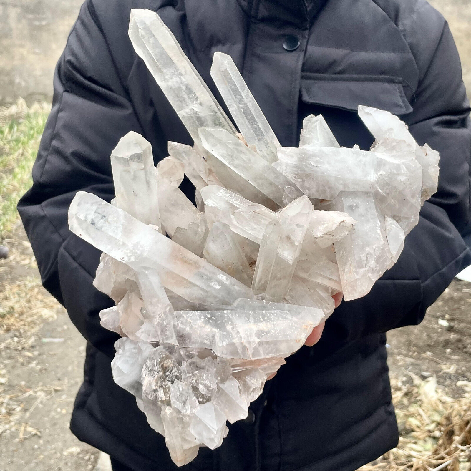 6.8LB A+++Natural white Crystal Himalayan quartz cluster /mineralsls
