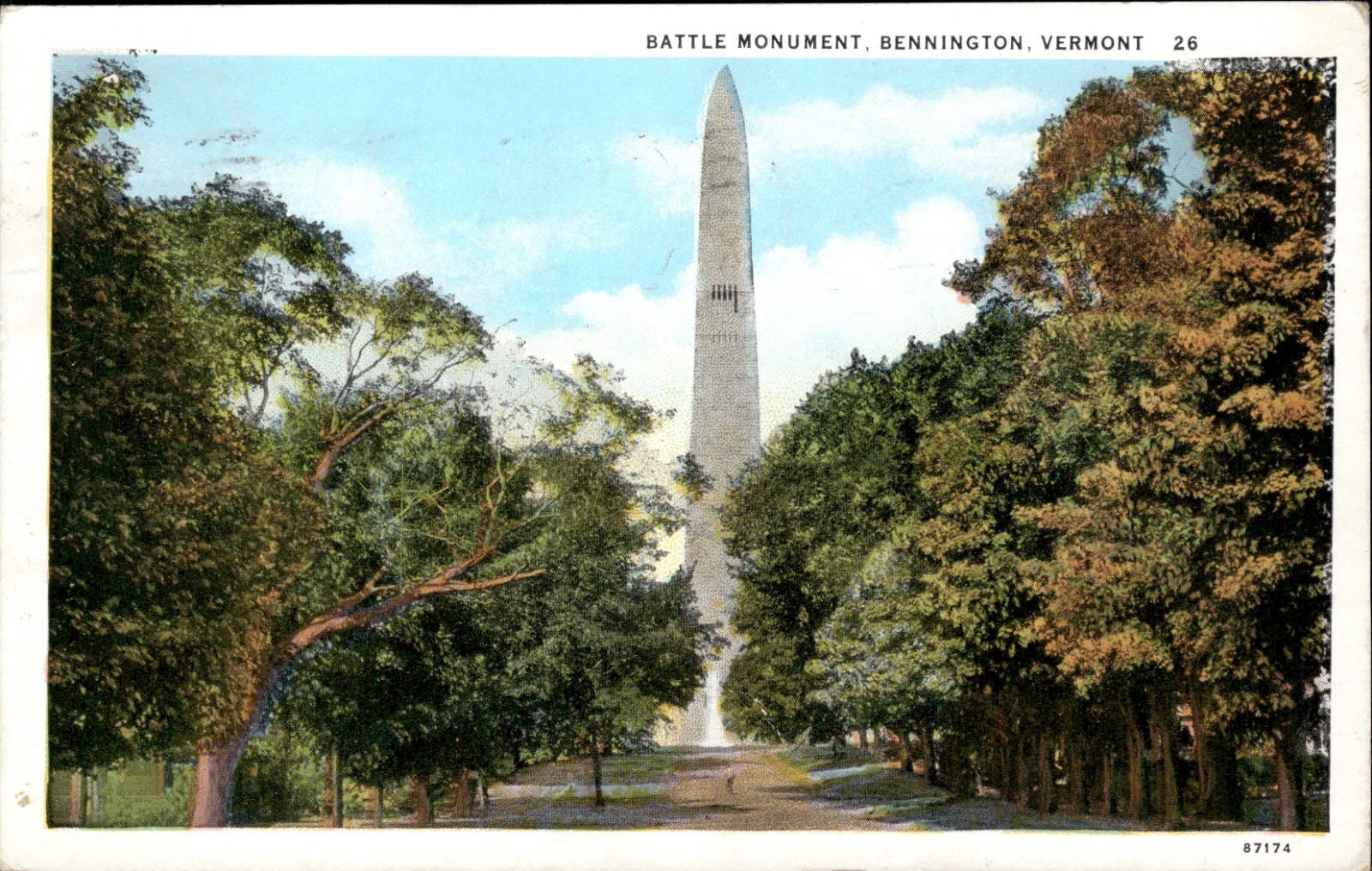 Battle Monument Bennington Vermont 1931 Posted Postcard