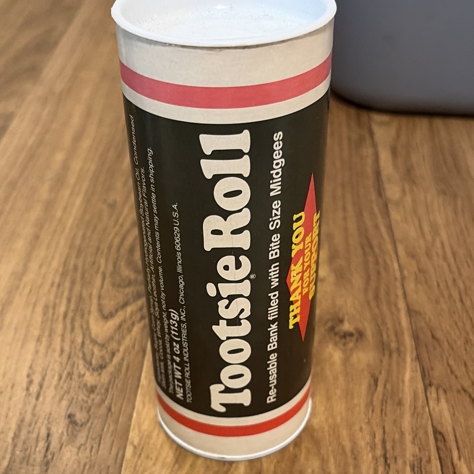 Vintage Tootsie Roll Reusable Plastic Promotional Coin Bank Re-usable Bank