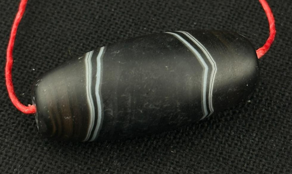 Beautiful Ancient Banded Agate Stone Bead with Eye