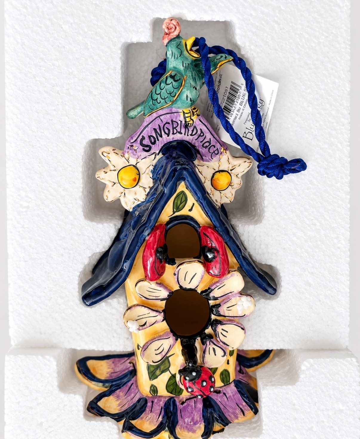 RARE Blue Sky Clayworks Heather Goldminc Songbird Place Wind Chime NEW IN BOX