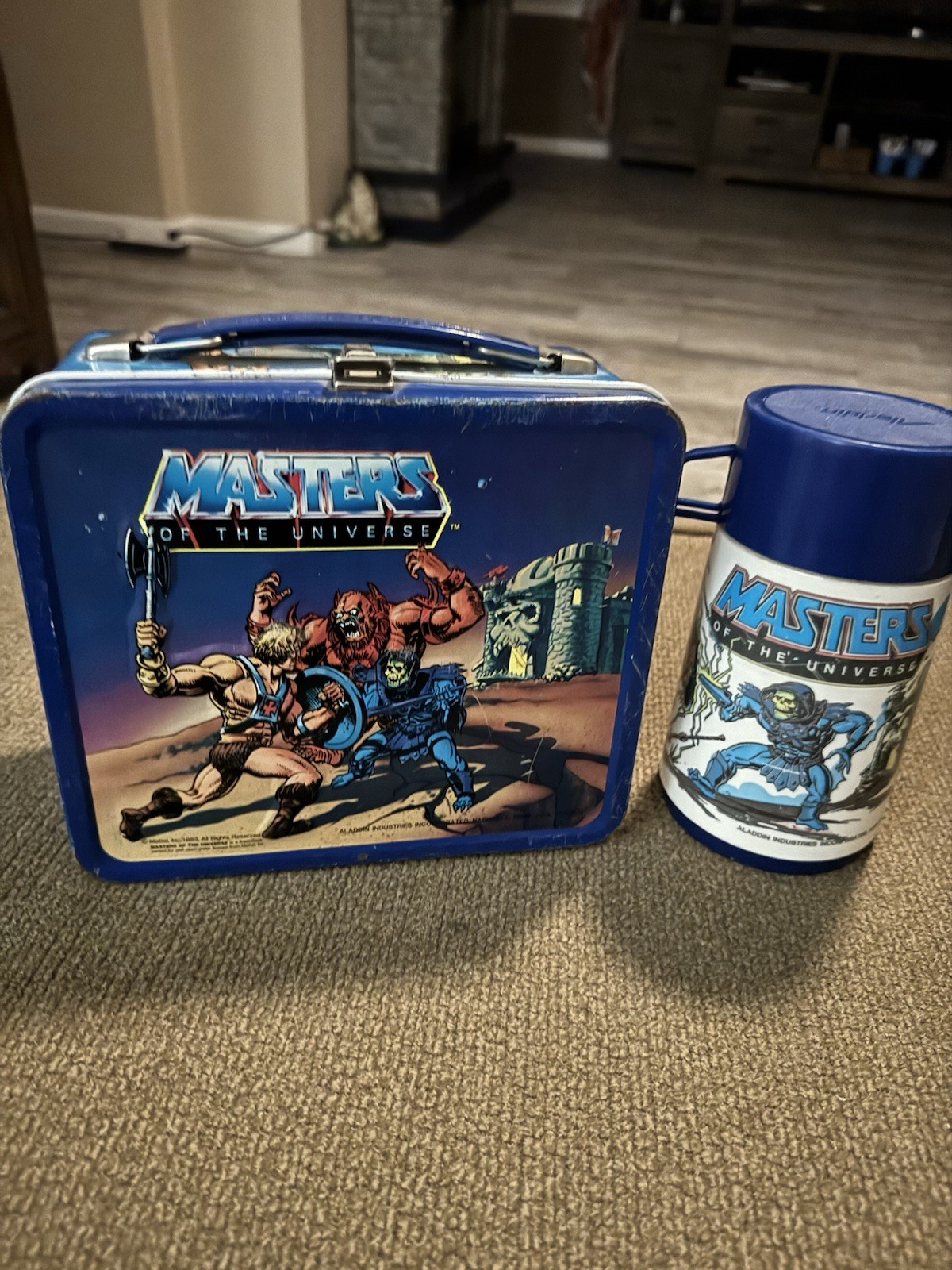 Vintage 1983 Masters of The Universe Lunchbox & Thermos Excellent Condition