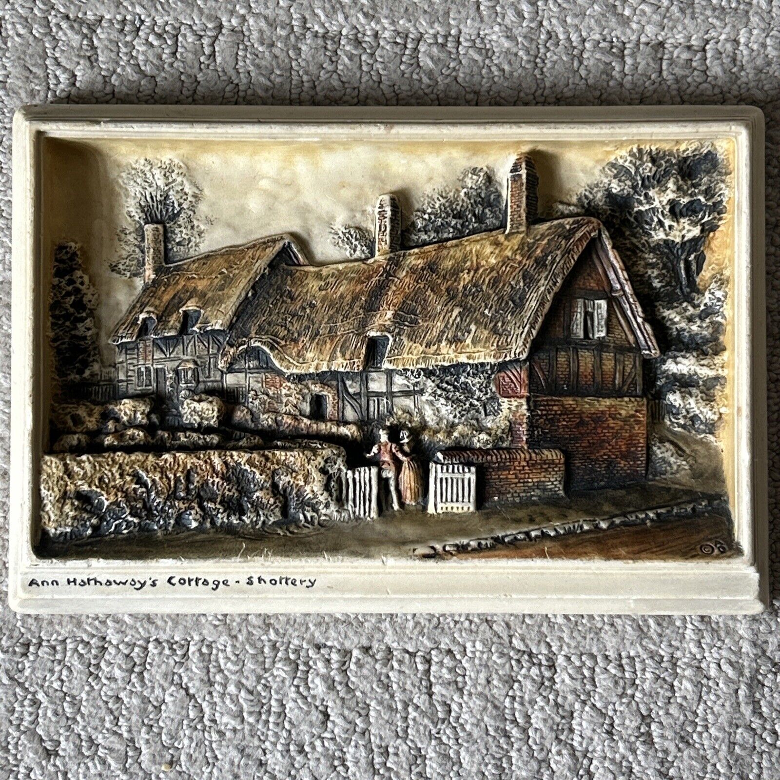 Ivorex - Ann Hathaways Cottage WALL HANGING - Made In England 3D Arthur Osborne