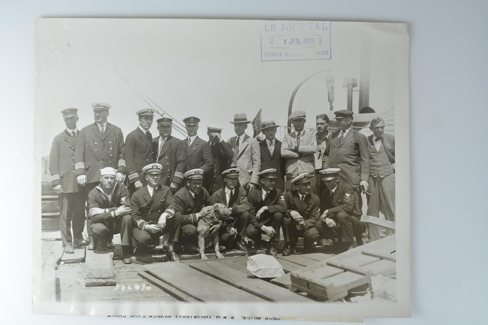 Crew USS Peary Macmillan Arctic Expedition Wiscasset Maine 1925 VTG Photo