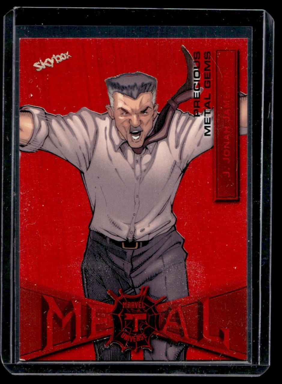 2022 Marvel Metal Universe Spider-Man Red PMG J. Jonah Jameson 24/100 Precious