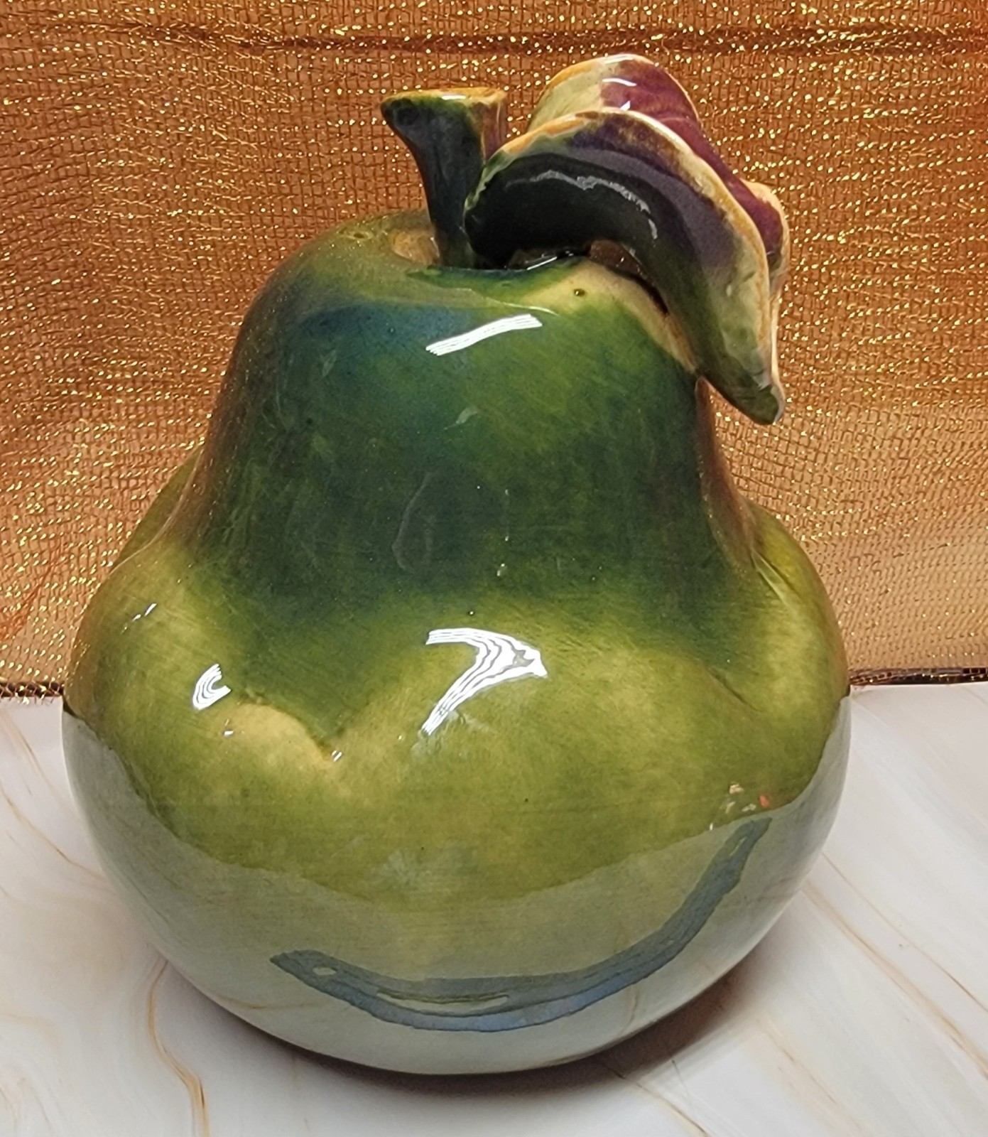 Large Ceramic Decorative Pear 7\