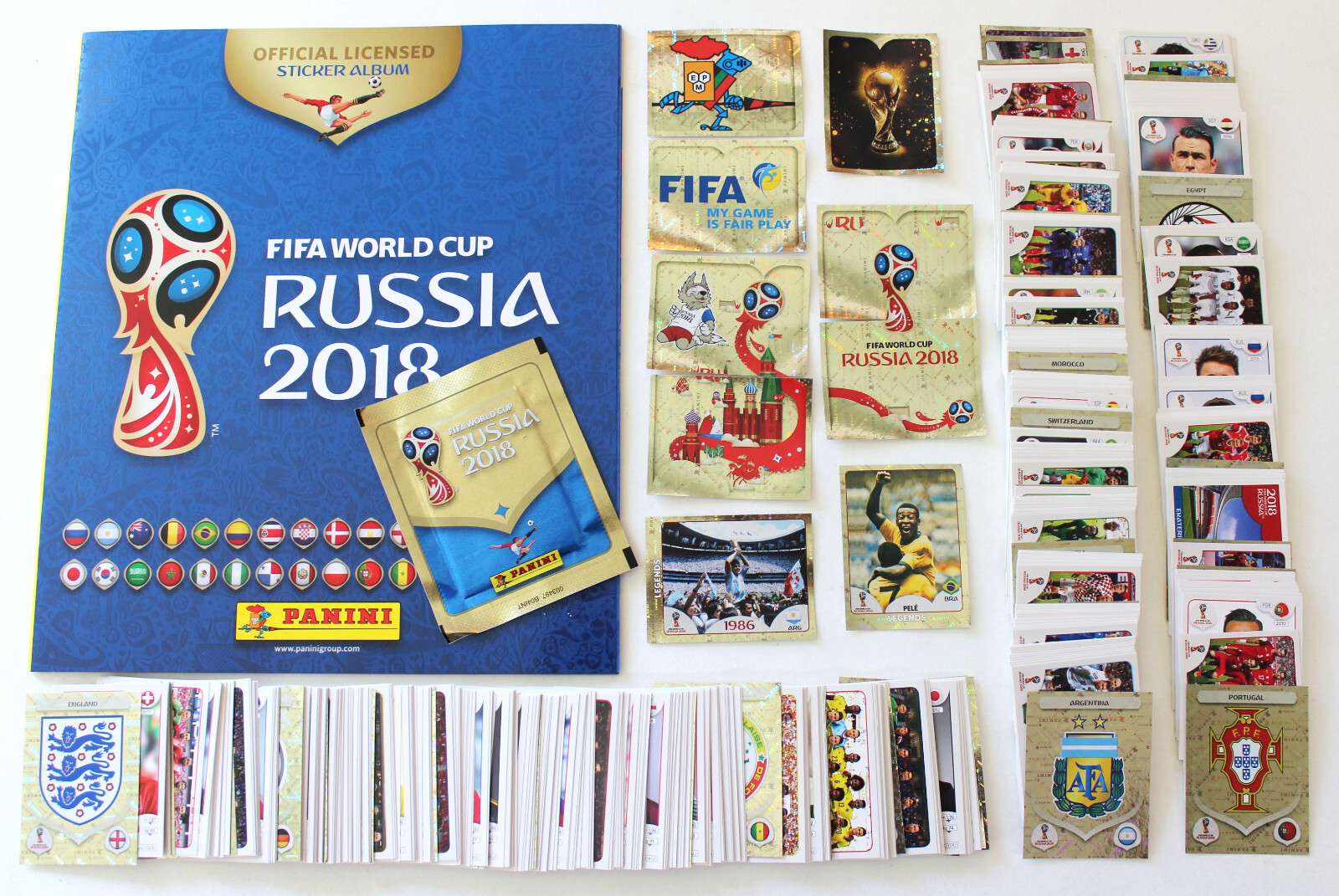 Panini World Cup Russia 2018 18 Int. VERSION 670 - COMPLETE SET COMPLETE SET + ALBUM