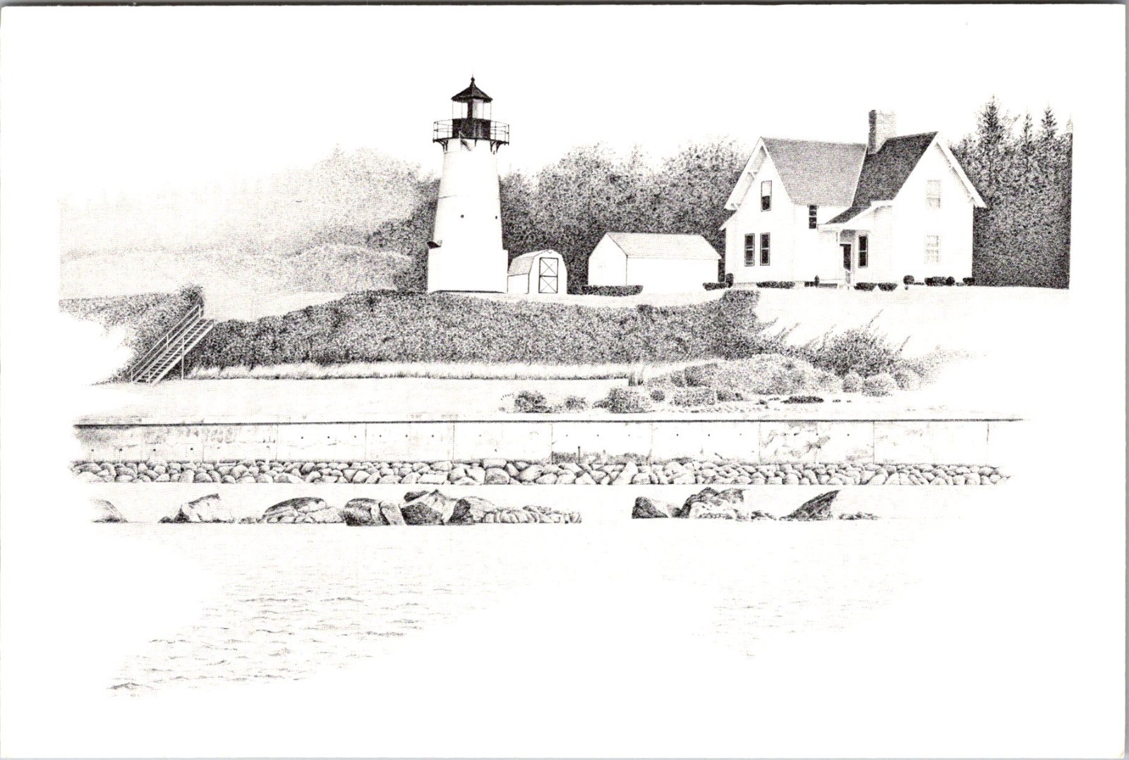 Warwick Light c1899 Charles M Silverman Warwick RI Vintage Postcard TP13-7