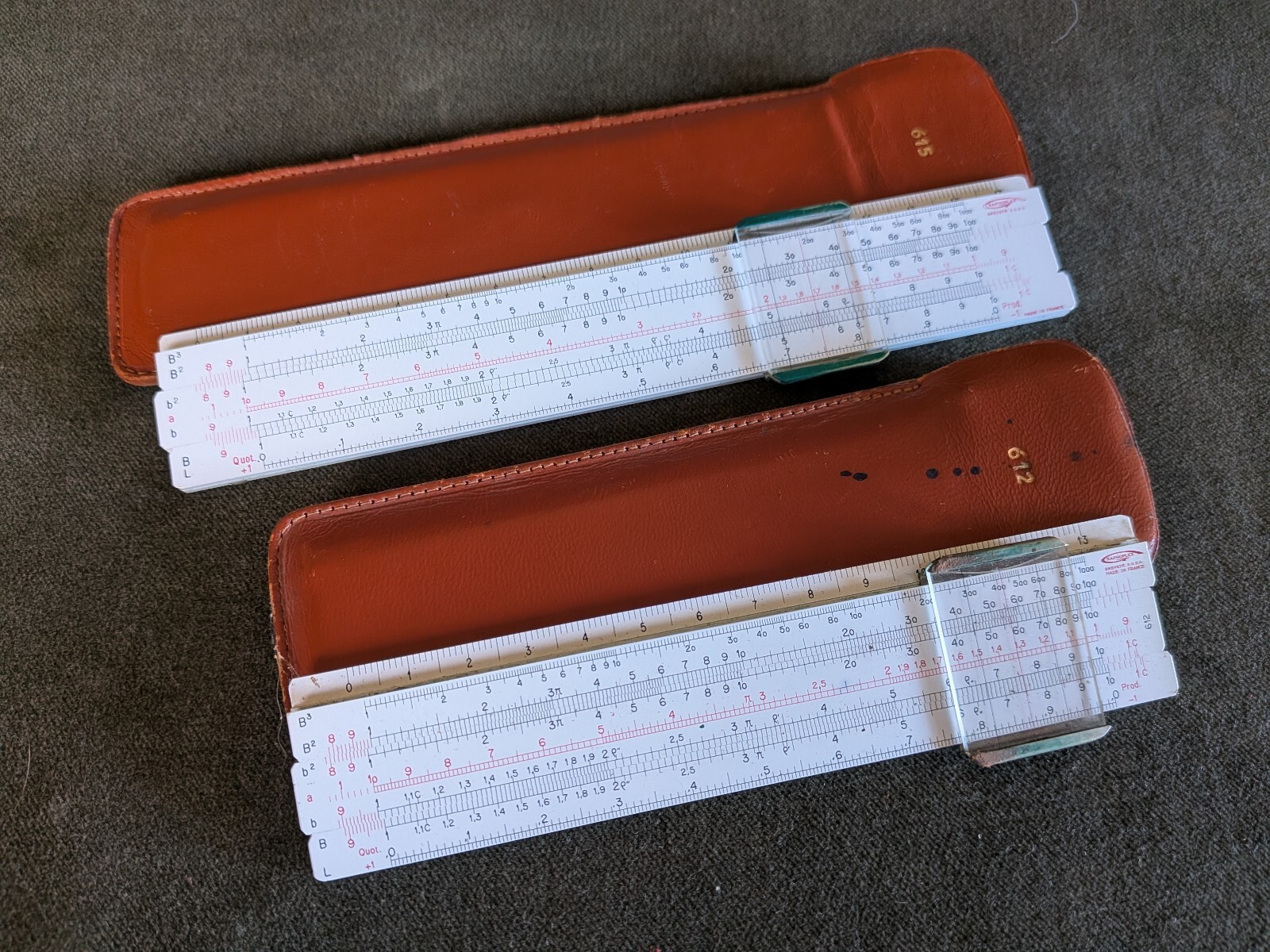 Pair of Graphoflex French Pocket Slide Rules