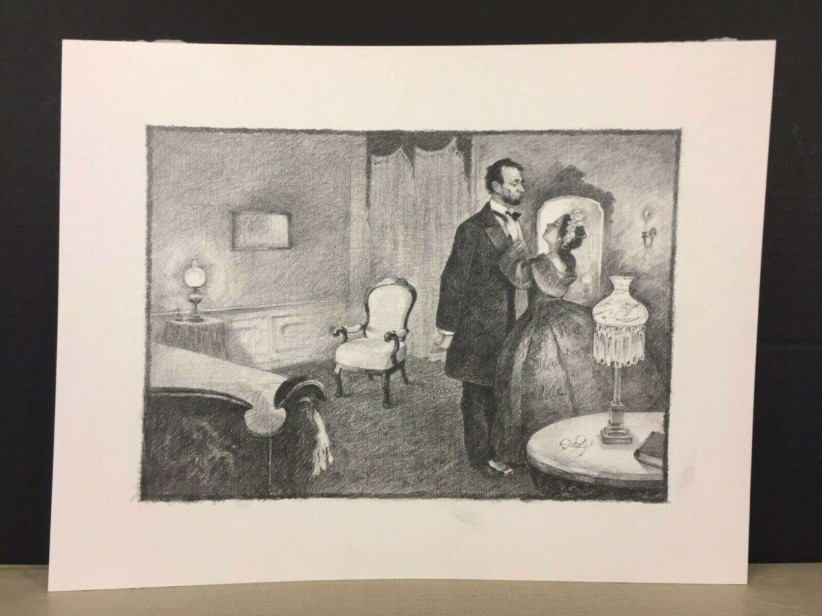 Gore Vidal's Lincoln Book Original Illustration by Thomas B Allen Franklin Mint 