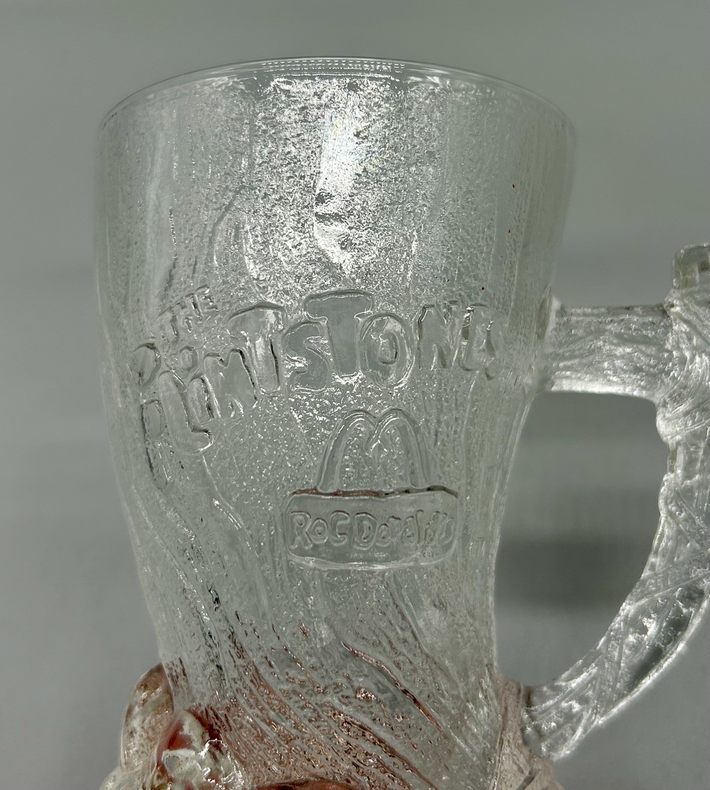 Vintage 1993 McDonald’s The Flintstones Mug Clear Glass.