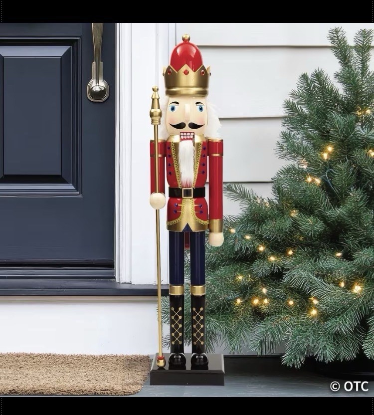 3 Ft. Large Classic Red Wood Holiday Nutcracker with  JT04001RD