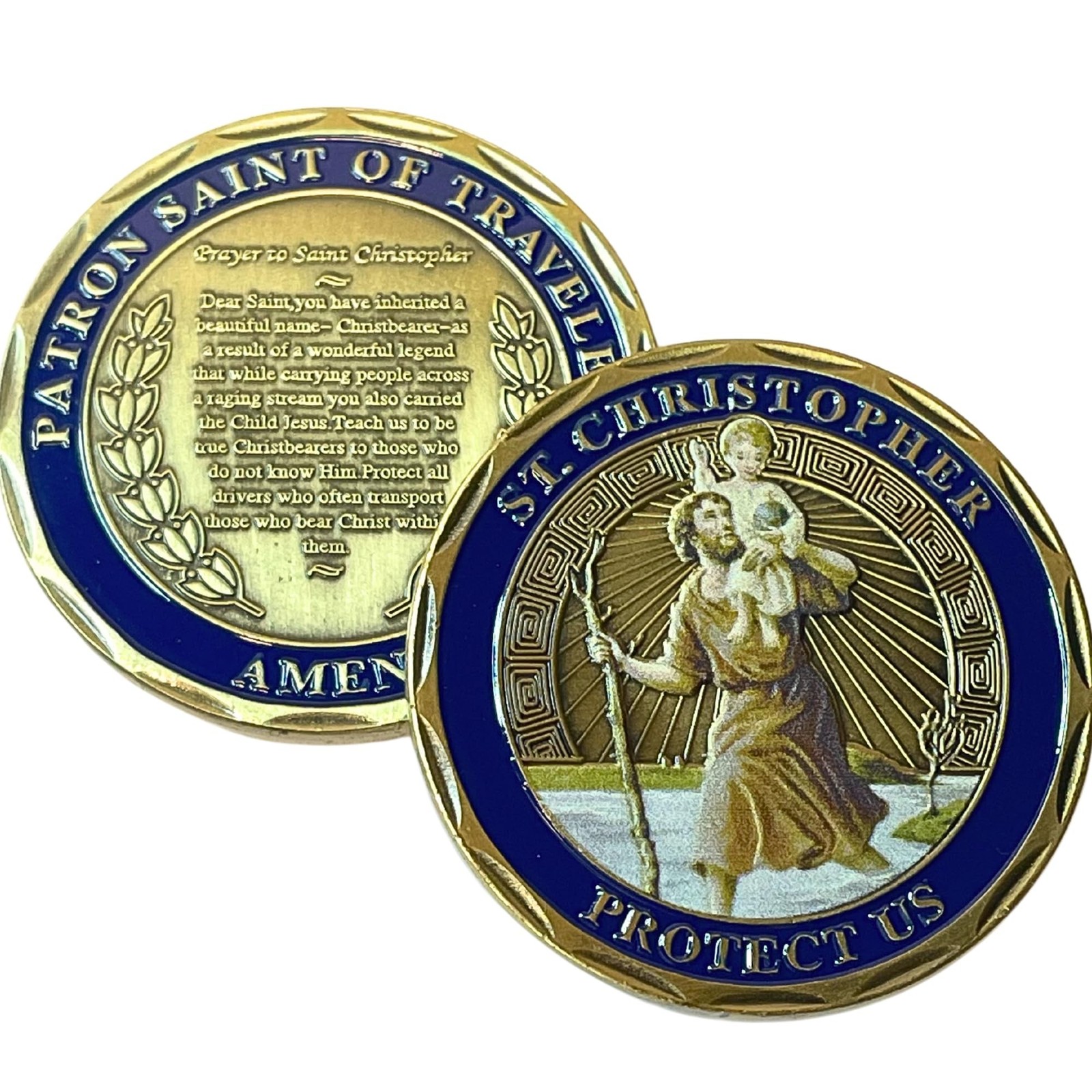 St Christopher Coin, Patron Saint of Travelers, Saint Christopher Catholic Ch...