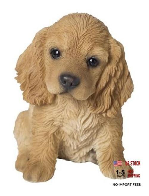 Cream-Coloured Cocker Spaniel Statue