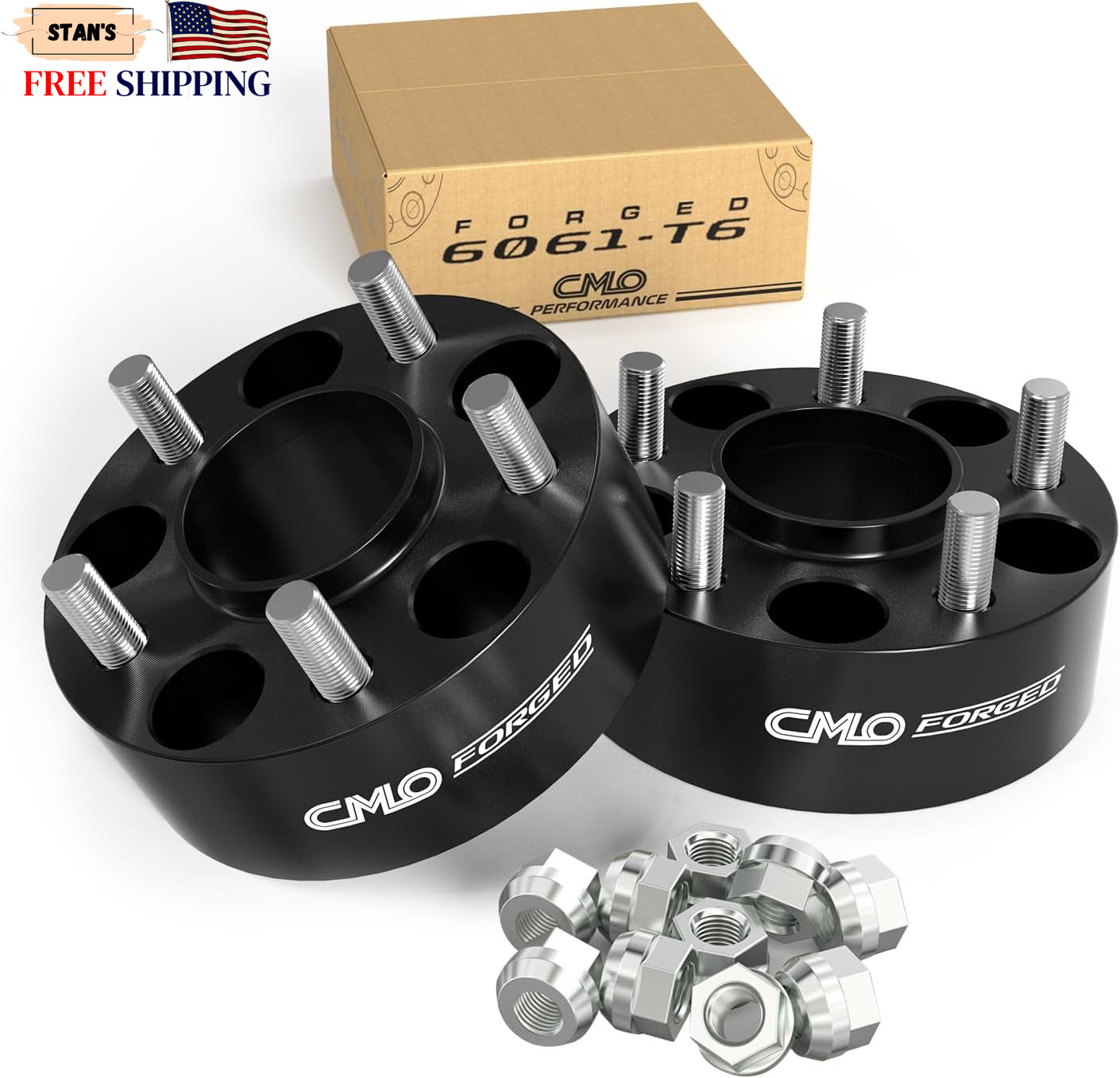 50mm 2 Inch Hubcentric Black Wheel Spacers 5 x 115 Compatible For Dodge Charger