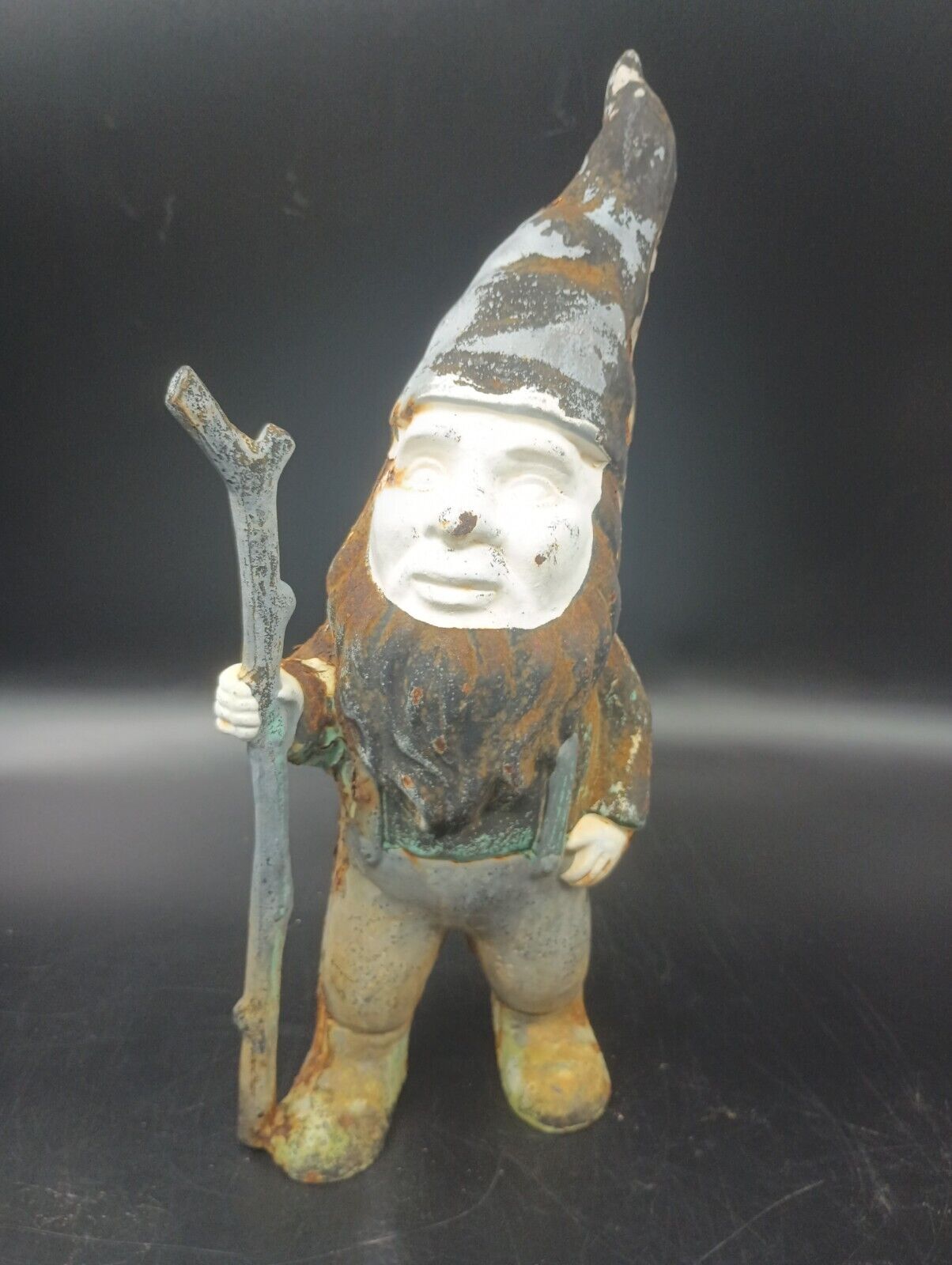 Vintage Cast Iron Garden Gnome 13