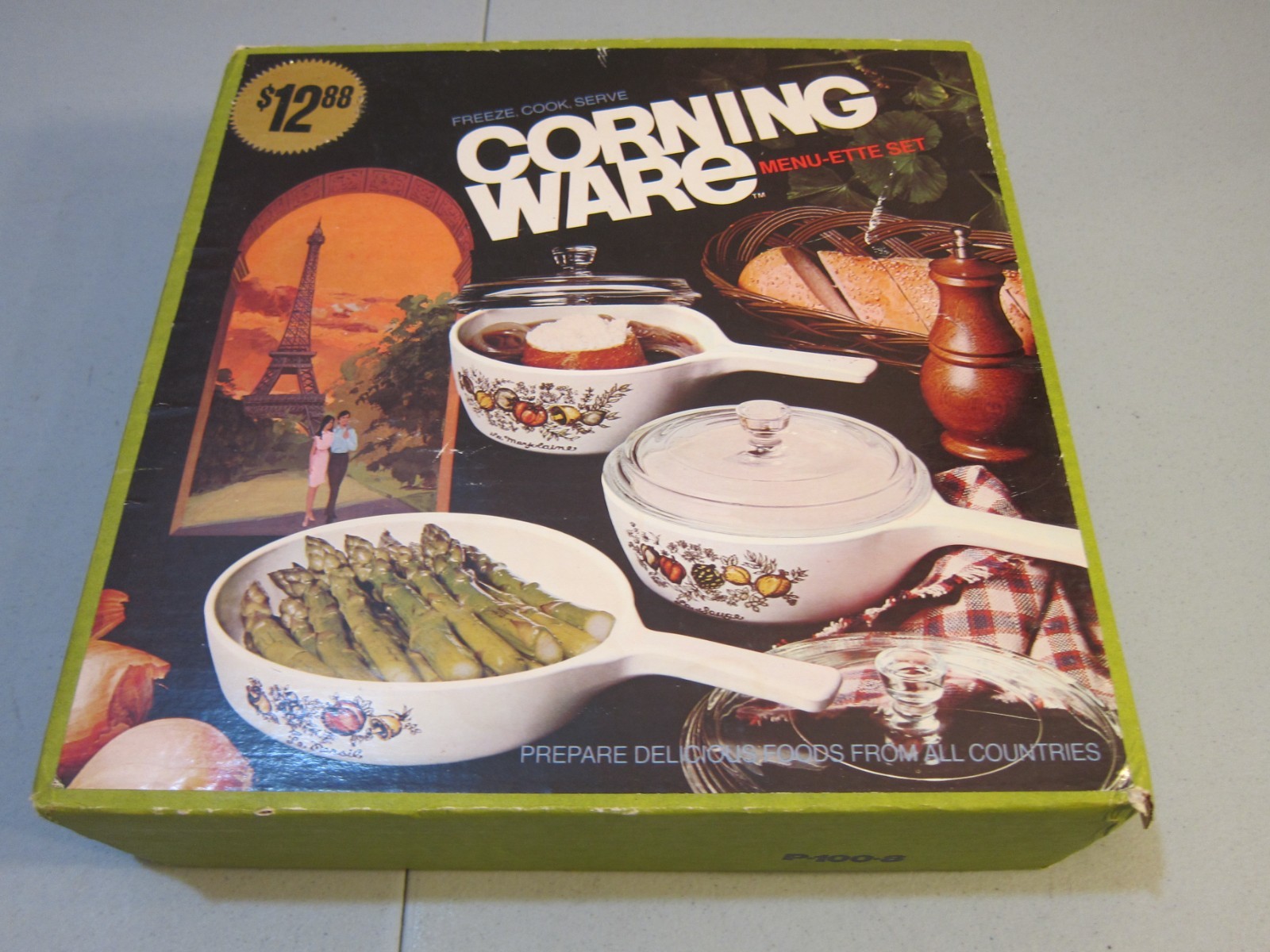 NEW NEVER USED Vintage Corning Ware P-100-8 Menu-Ette Set Spice \'O Life 6-Pieces