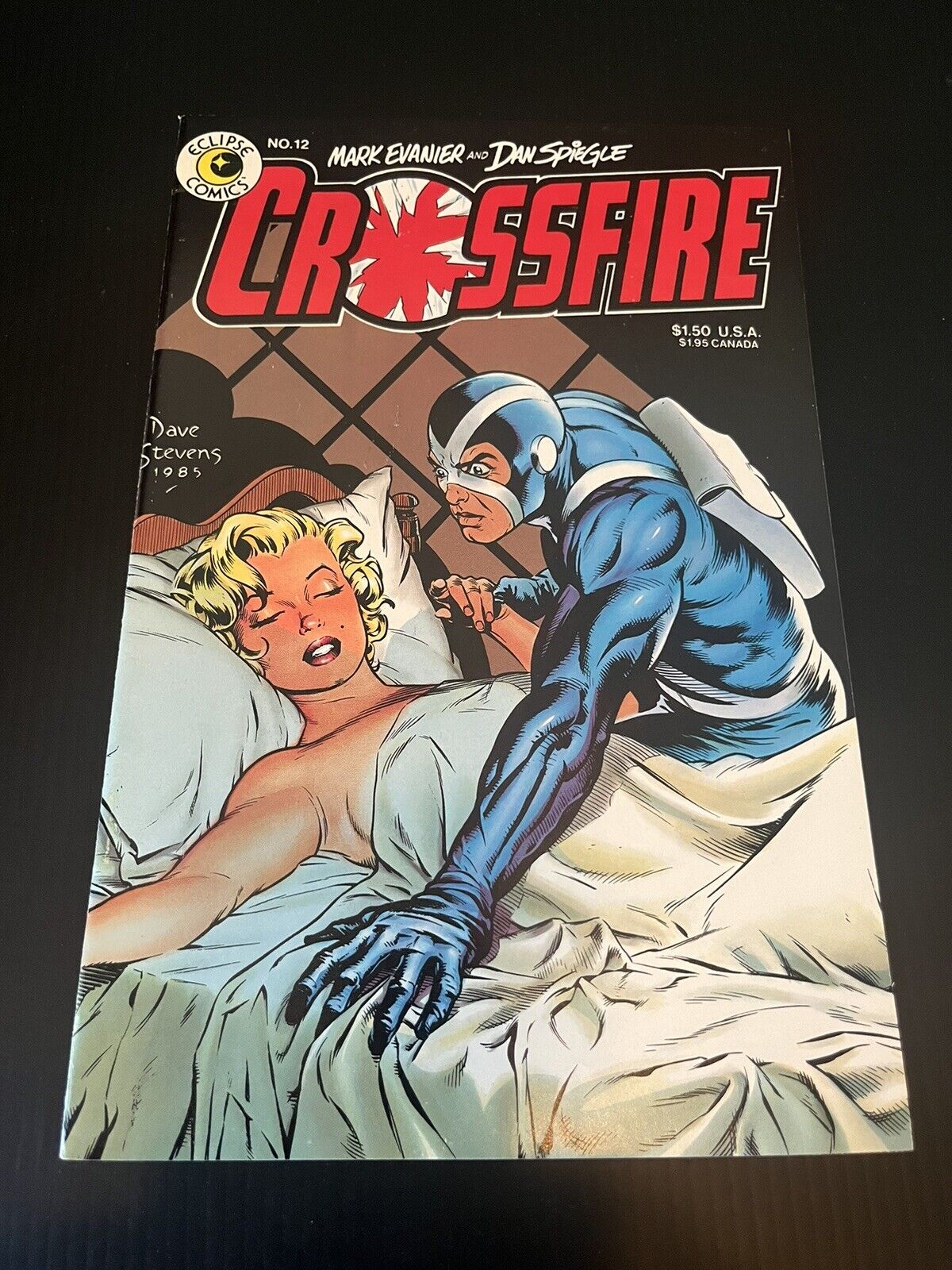 Crossfire #12 Eclipse Comics Dave Stevens GGA cover Marilyn Monroe Copper Age