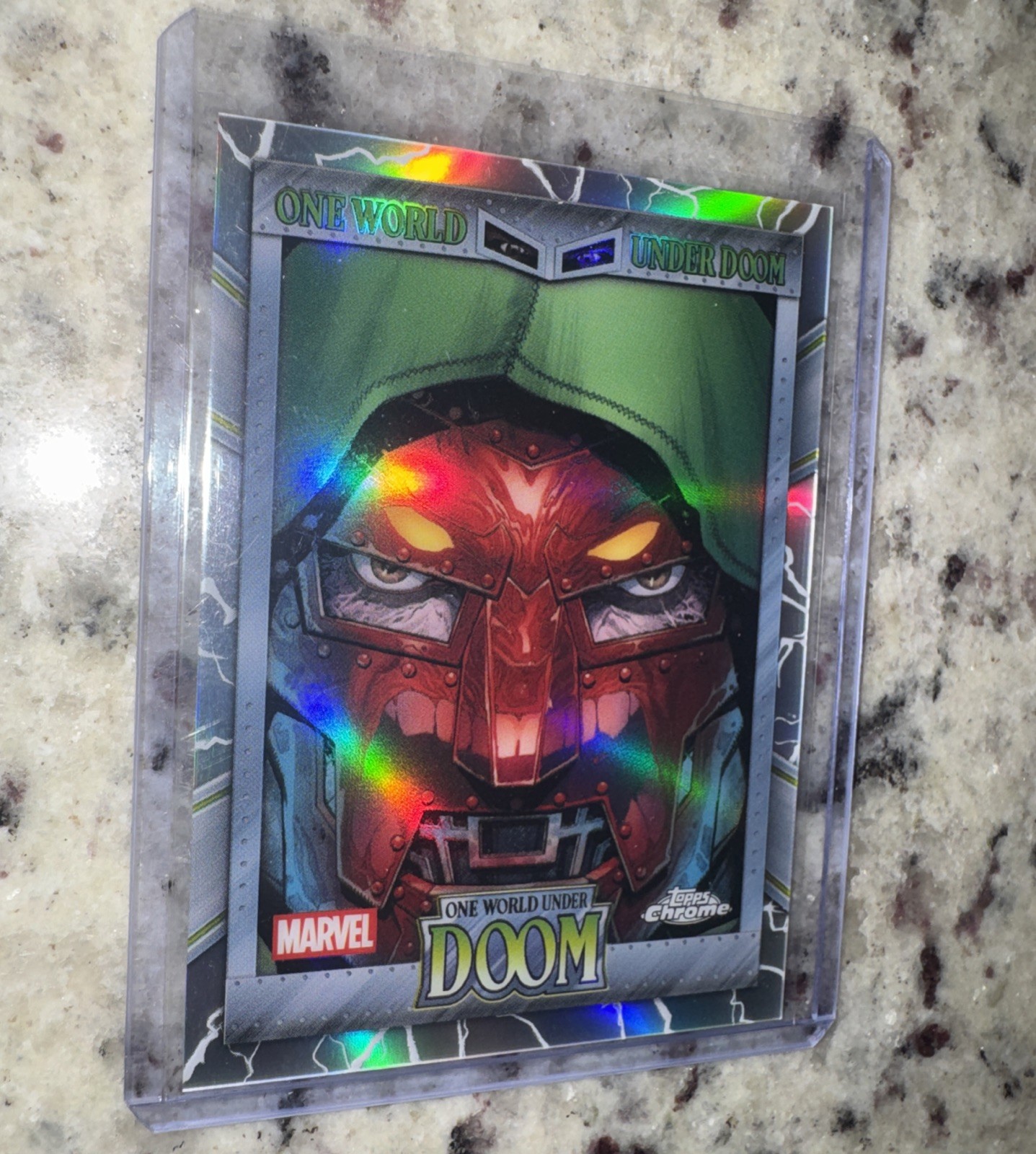 Topps Chrome One World Under Doom Card OW-06 Holo Card Marvel Topps Chrome One World Under Doom Card OW-06 Holo Card Marvel