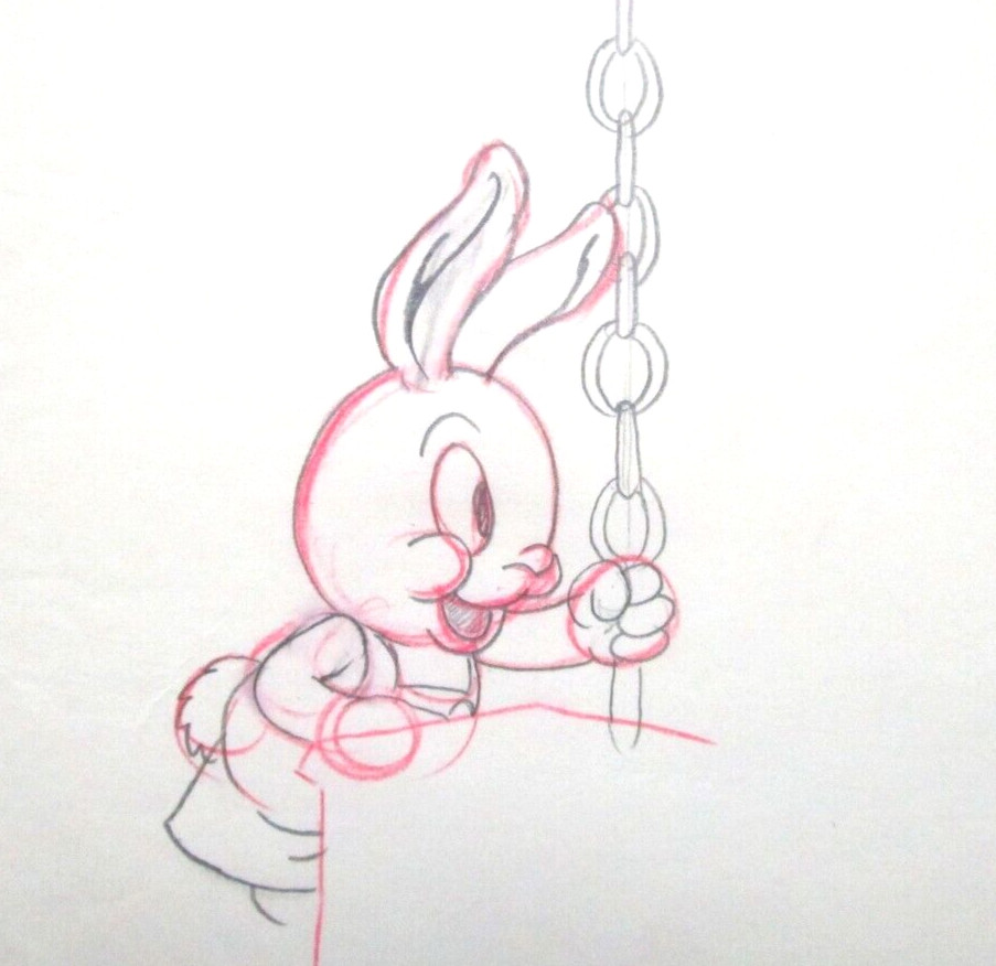 OSWALD THE RABBIT  1930\'s WALTER LANTZ  ORIGINAL PRODUCTION cel DRAWING chain