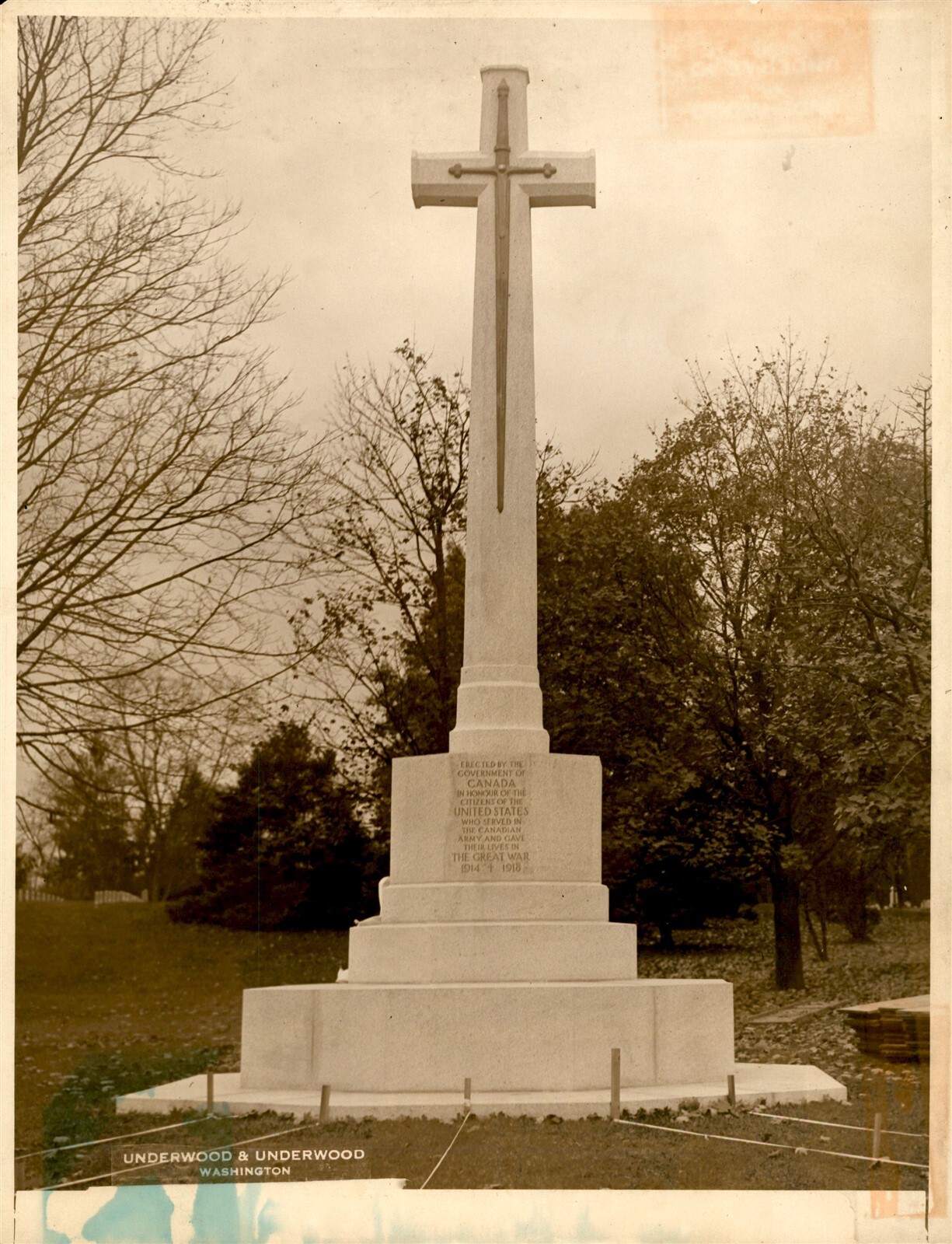 GA222 1927 Original Underwood Photo CANADA MONUMENT TO AMERICAN DEAD @ ARLINGTON GA222 1927 Original Underwood Photo CANADA MONUMENT TO AMERICAN DEAD @ ARLINGTON