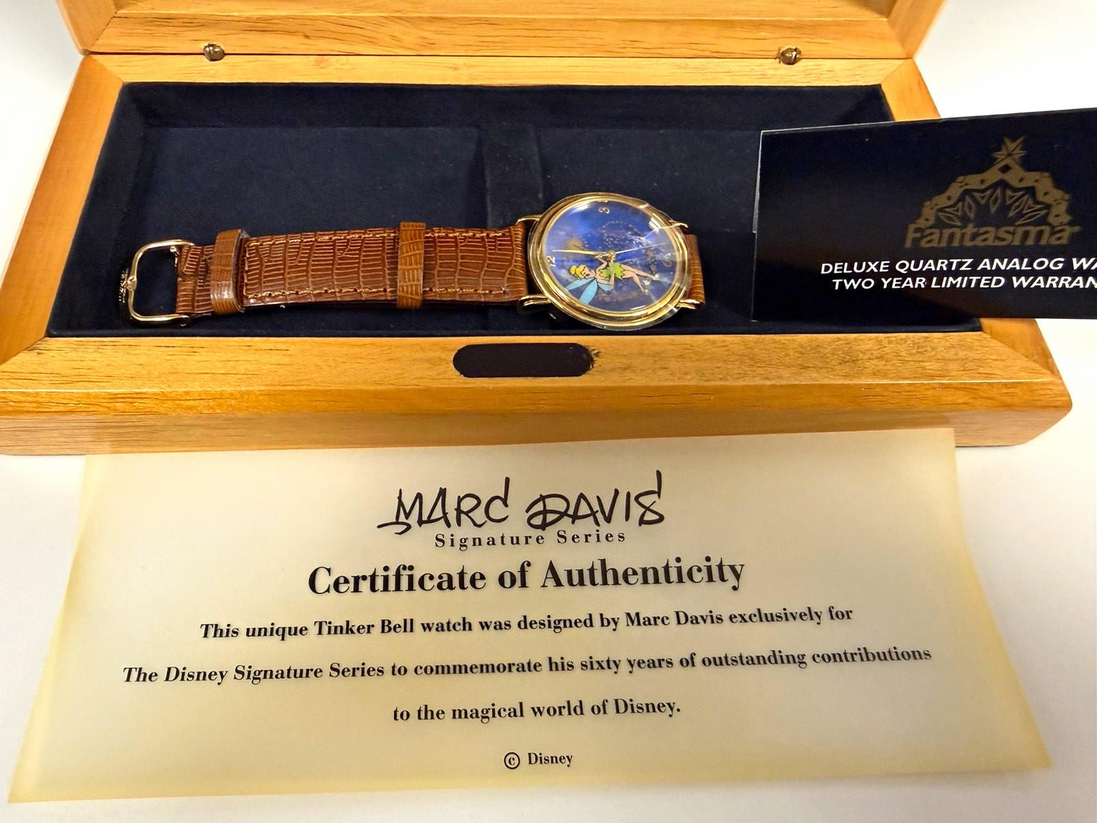 Disney Marc Davis Signature Series Tinker Bell Limited Edition Watch, Untested