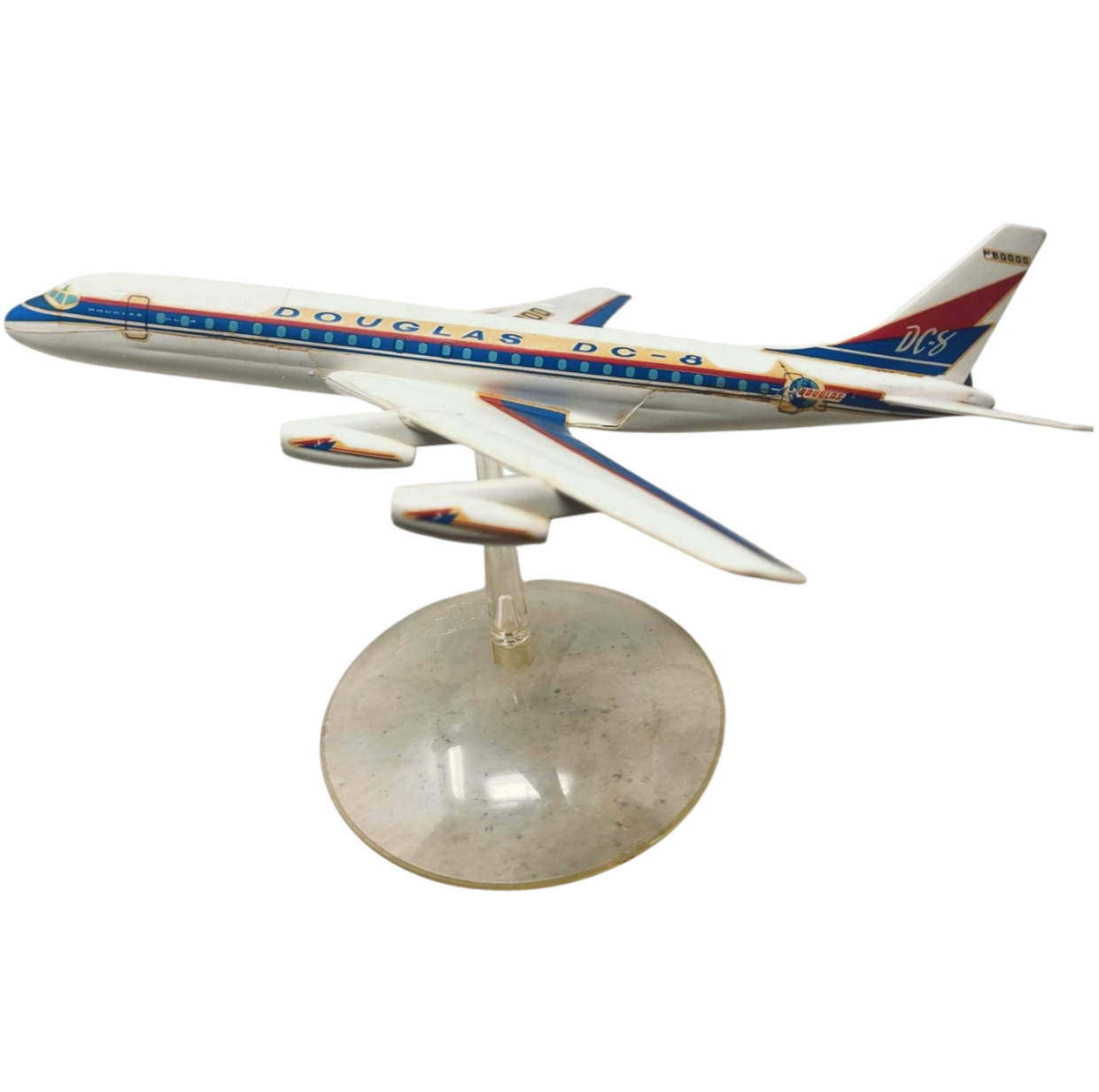 Vintage Douglas DC-8 Desk Plane Airliner Model Allyn 1/180 Scale 1950-1960s Rare