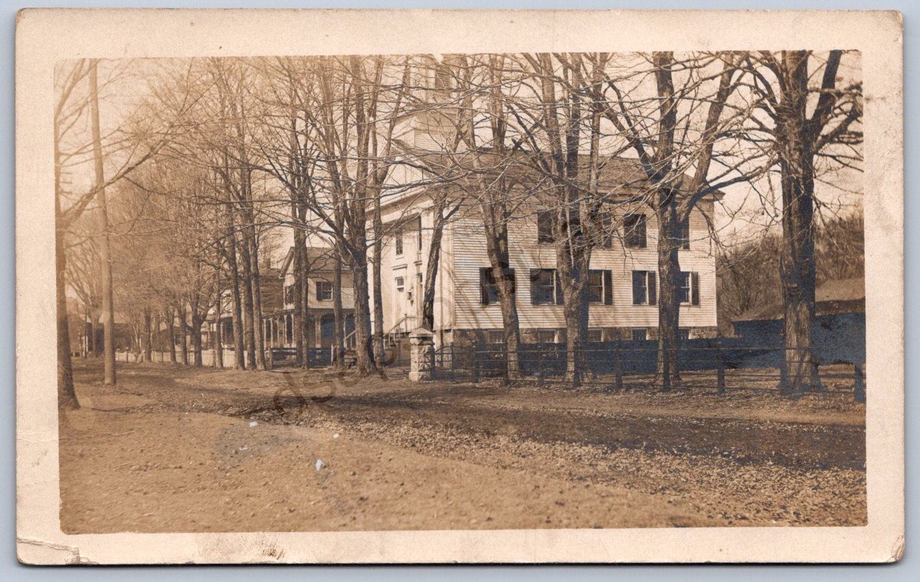 K44/ Sandy Hook Connecticut RPPC Postcard c1910 Homes Church 153 K44/ Sandy Hook Connecticut RPPC Postcard c1910 Homes Church 153