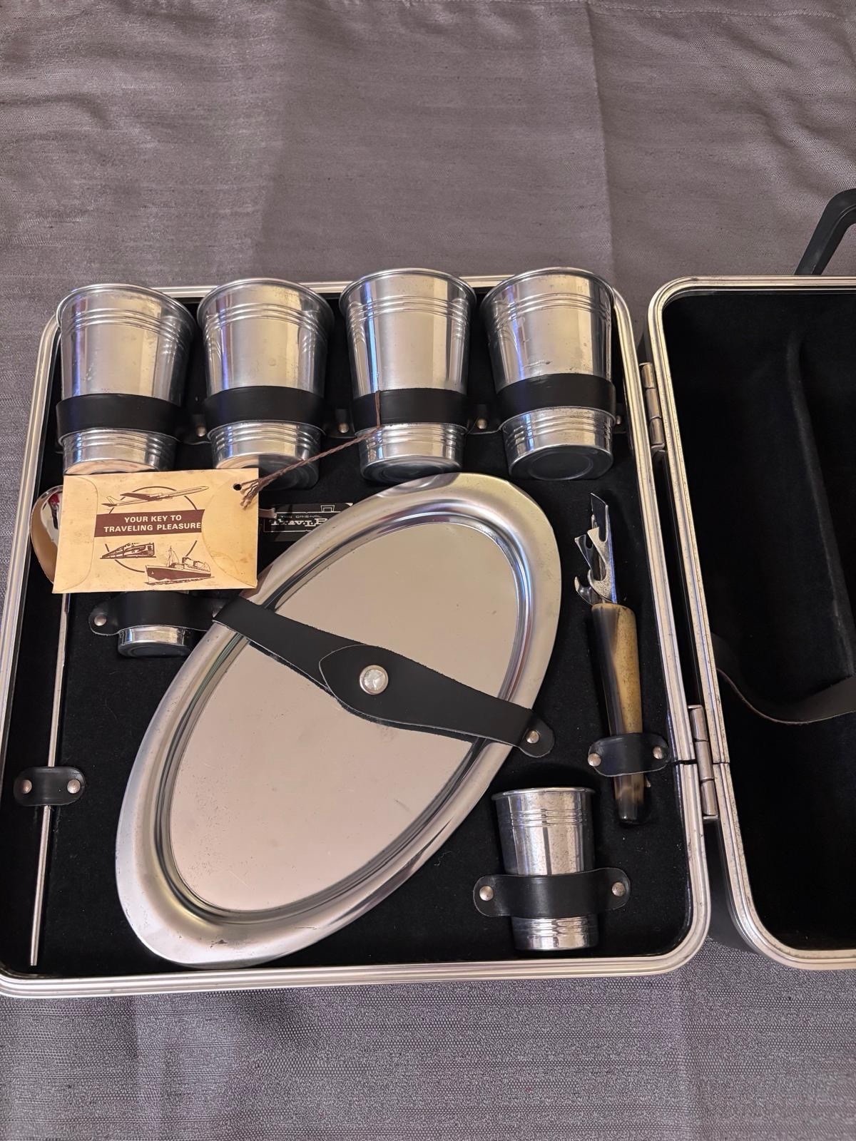 MCM Travel BAR: Vintage Executair 101 Ever-Wear Trav-L-Bar  9 piece set Complete