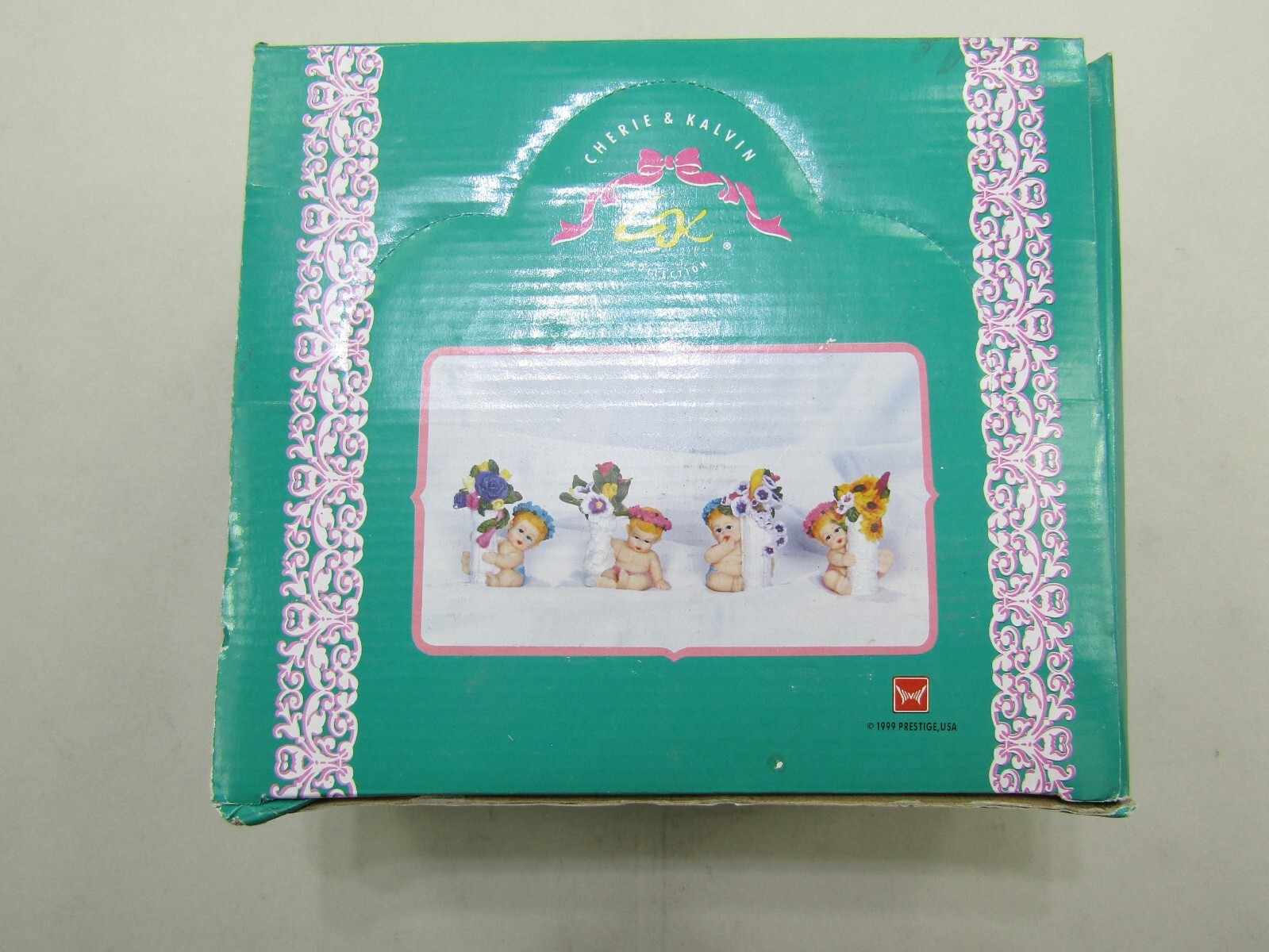 VTG 1999 Cherie & Kalvin Collection Prestige Angelic Baby 12 Cherub Floral Boxed