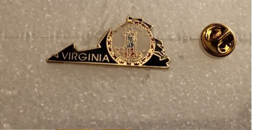 Virginia State Flag Map lapel pin