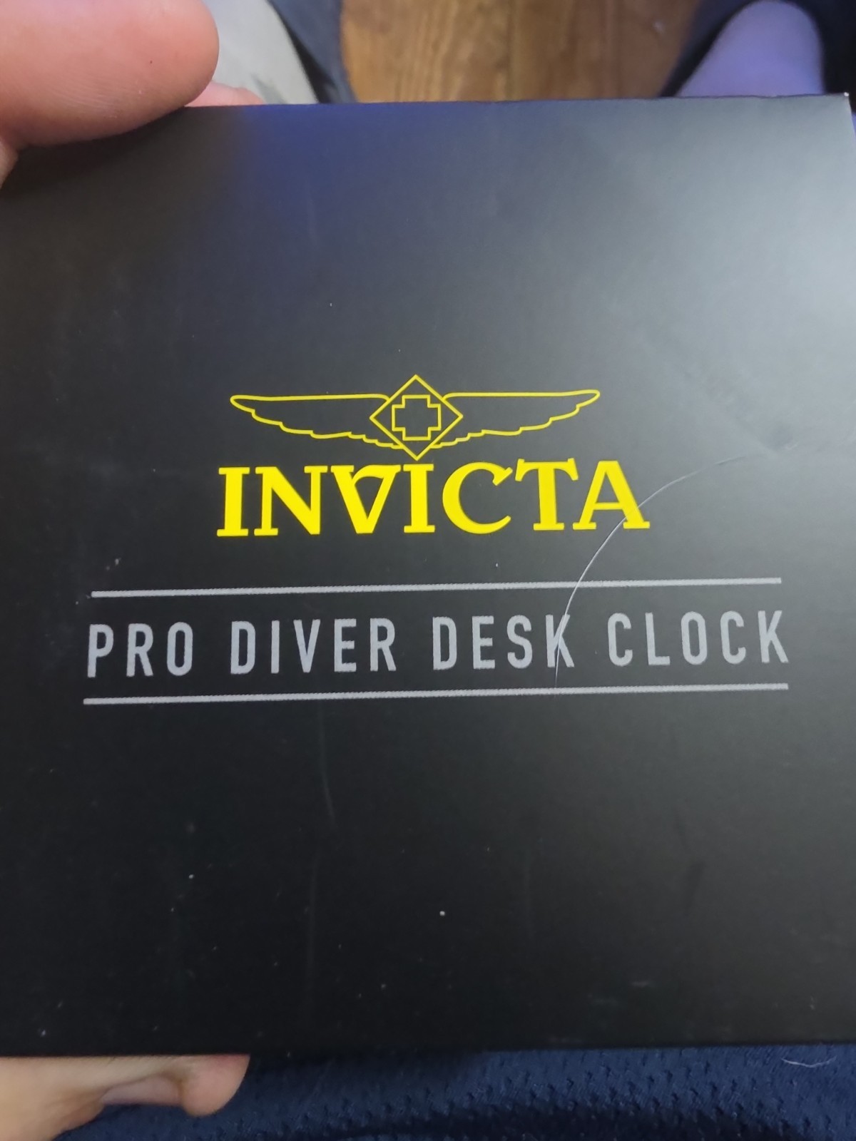 Invicta Pro Diver 70700 80mm Desk Clock Silver Black Dial Stand NIB