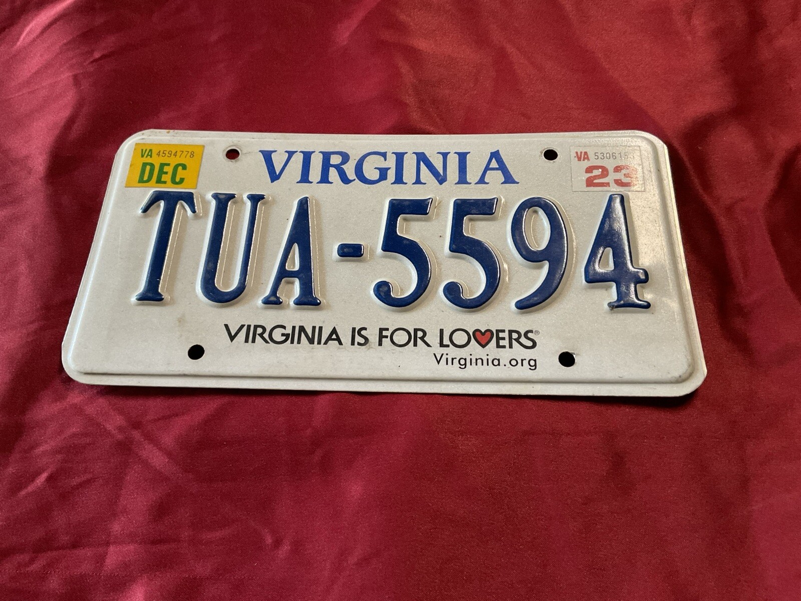 Tua Virgina License Plate Tua Virgina License Plate