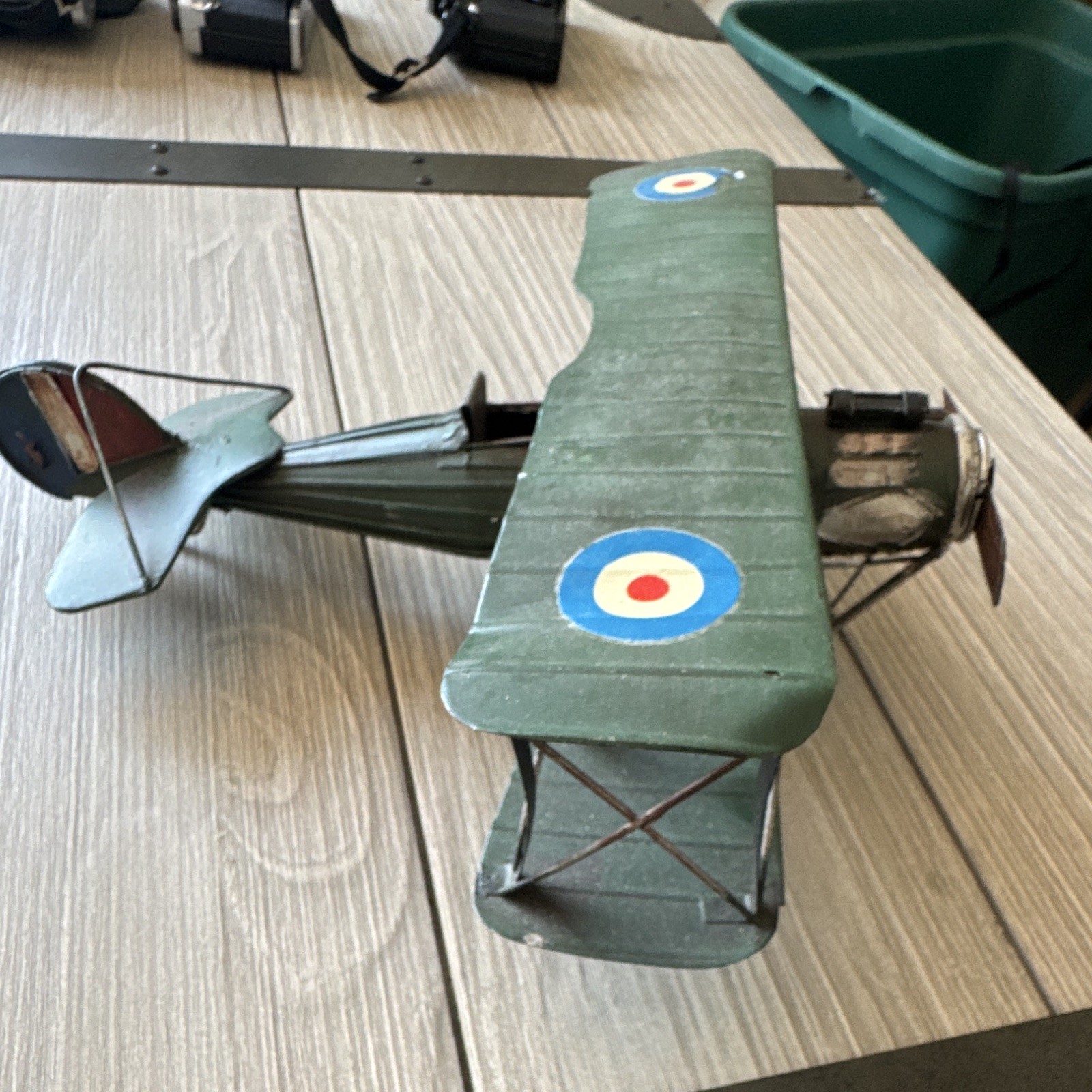 Vintage Large Scale WW1 French Single Propeller Fighter Plane Replica Statue Vintage Large Scale WW1 French Single Propeller Fighter Plane Replica Statue