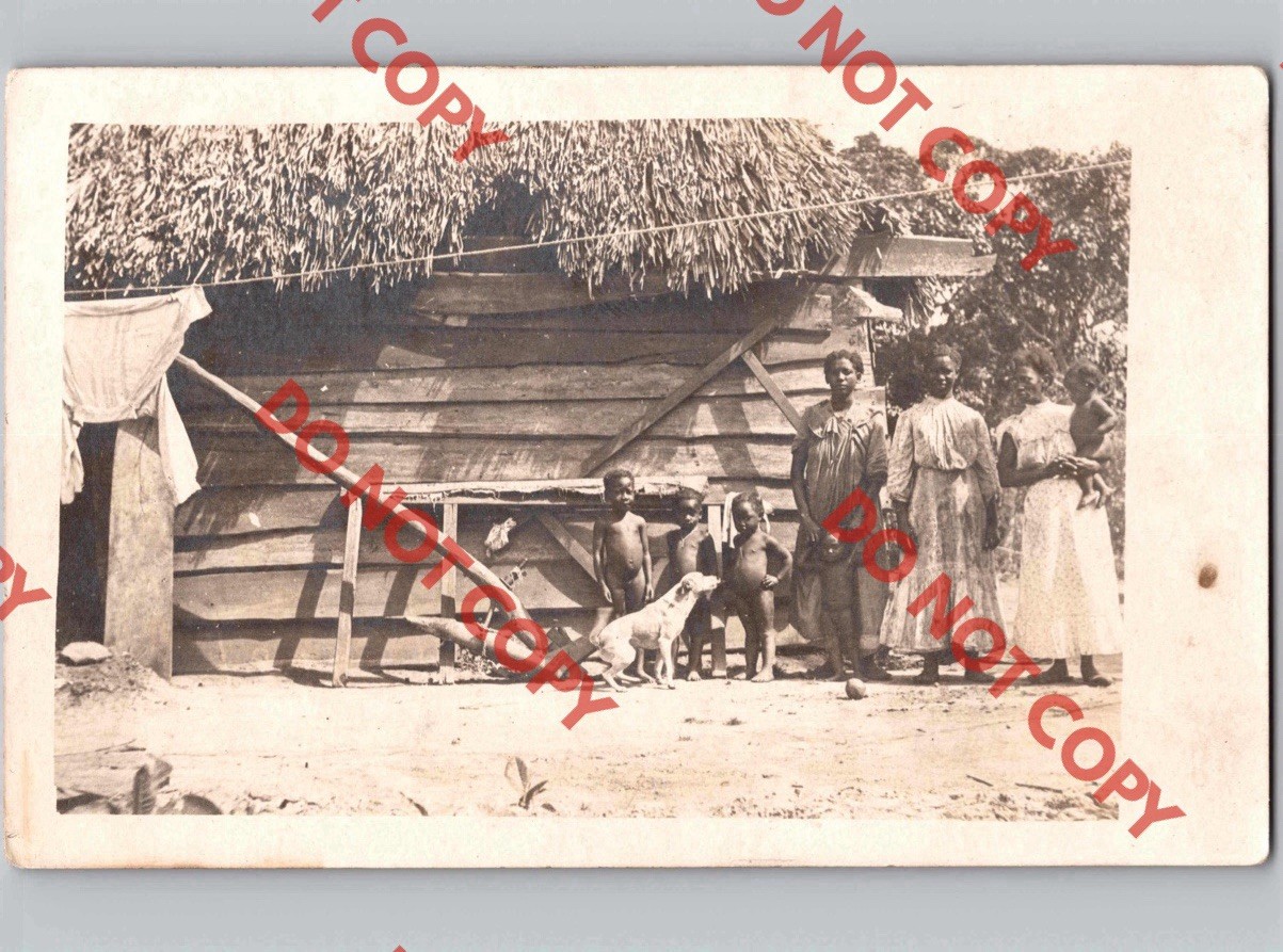c1905 Southern Black African American Family Americana South Racial RPPC Photo
