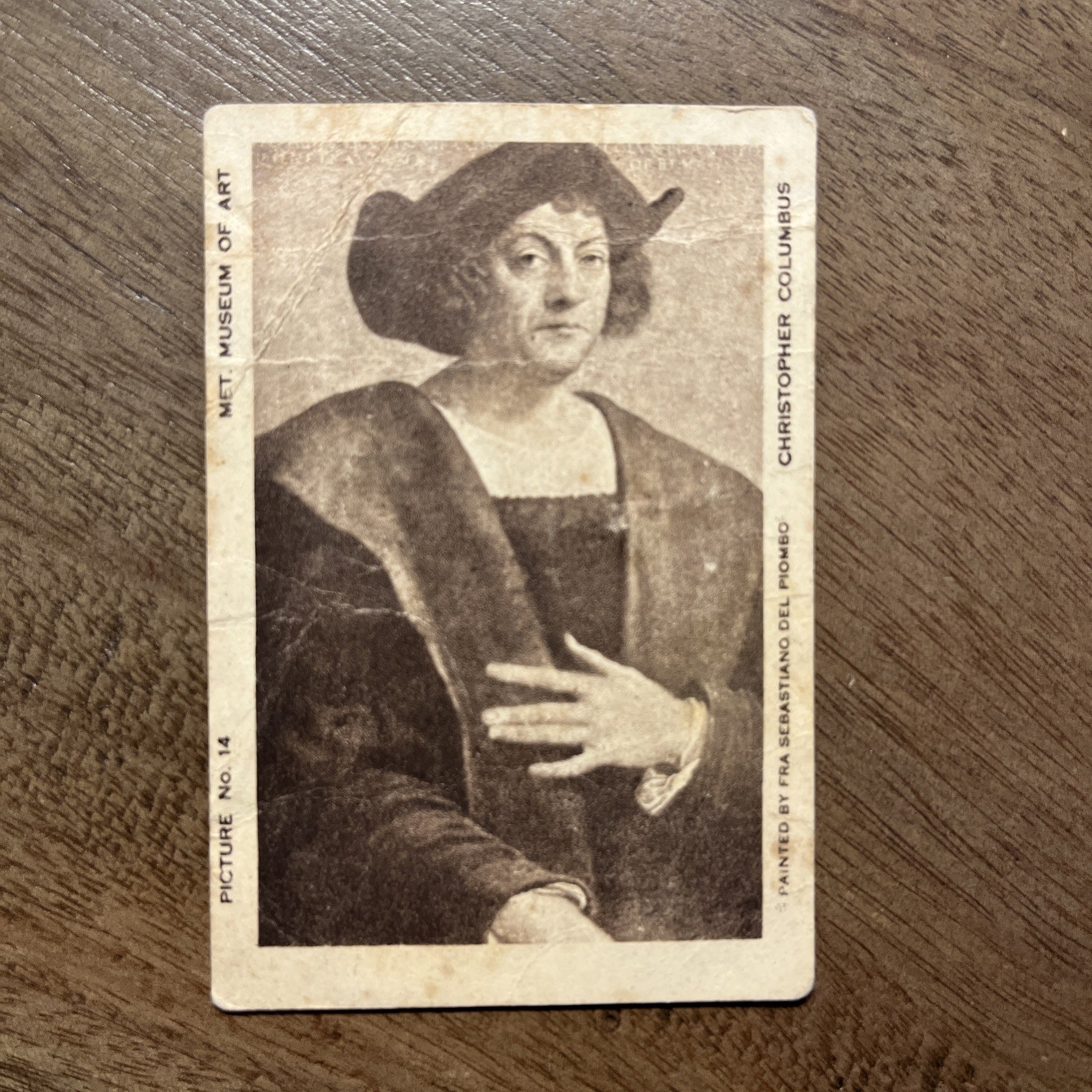 1914 Art Gallery Pictures T31 #14 Christopher Columbus Poor Condition 1914 Art Gallery Pictures T31 #14 Christopher Columbus Poor Condition