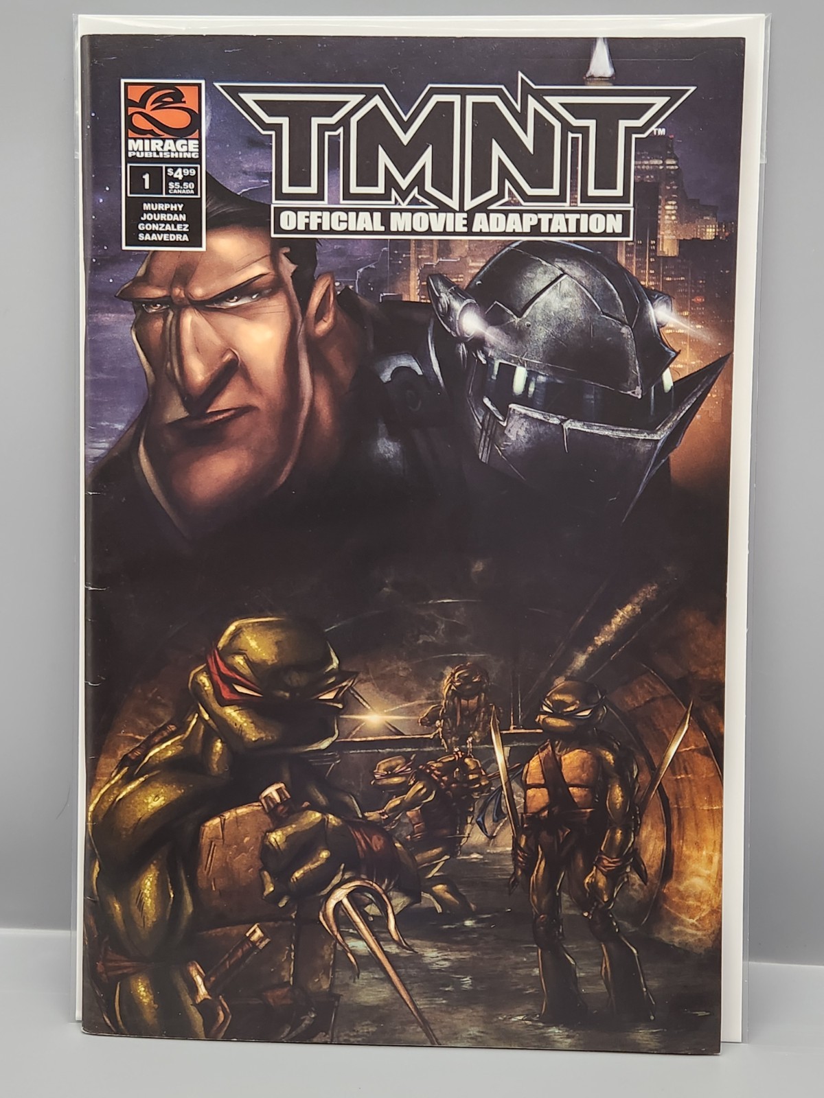 TNMT: The Official Movie Adaptation (Mirage Studios 2007)/Free Shipping 