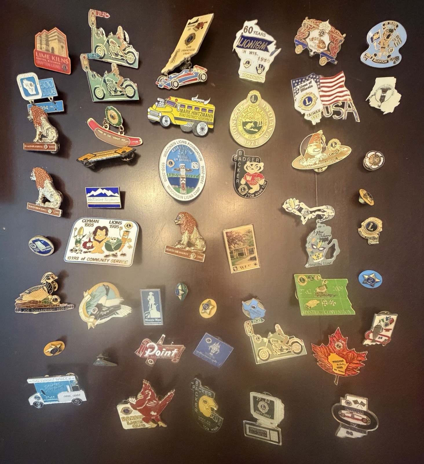 Vintage Lions Club International Pins Lot 48 Pieces Enamel Lapel & Boy Scouts