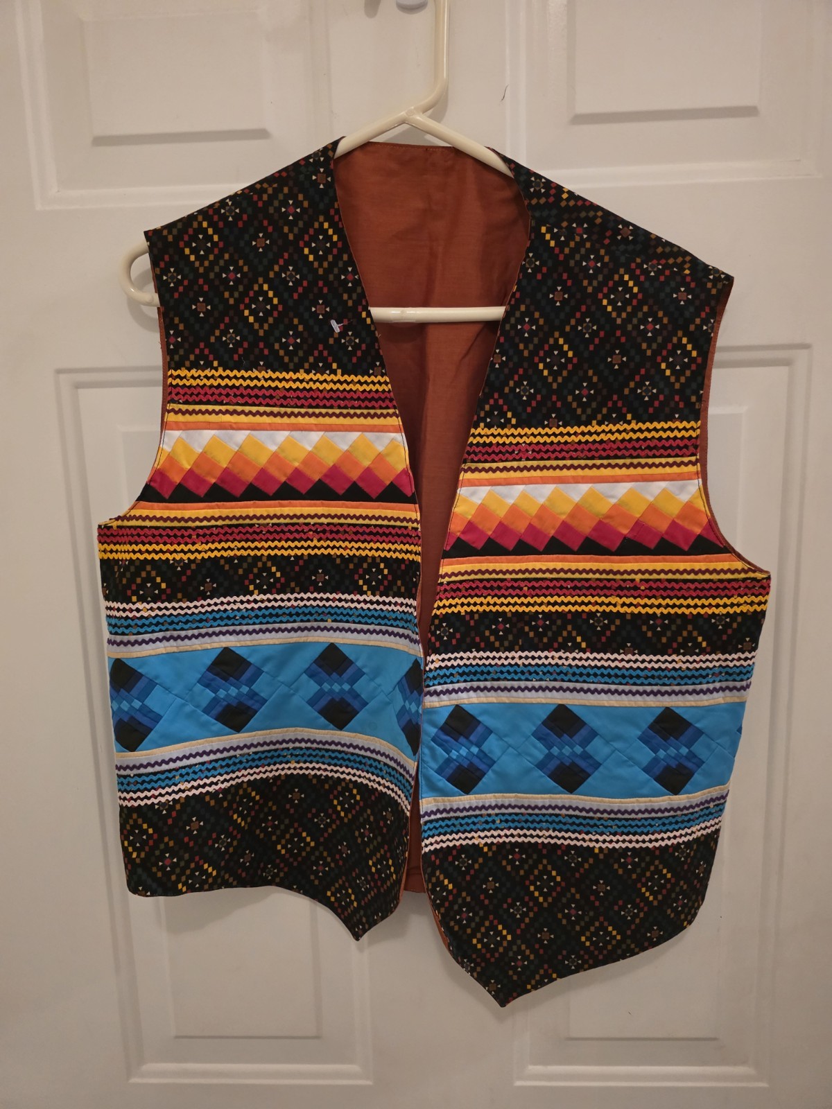 Authentic Vintage Seminole Patchwork Vest Handcrafted