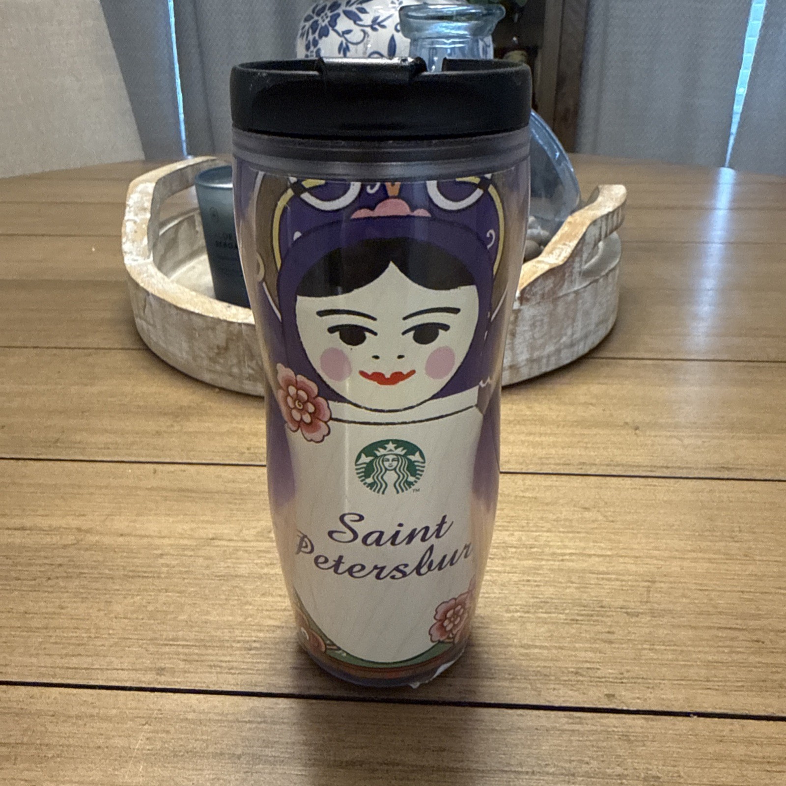 *Rare* Starbucks Saint Petersburg Russia Nesting Doll Plastic Tumbler Russian