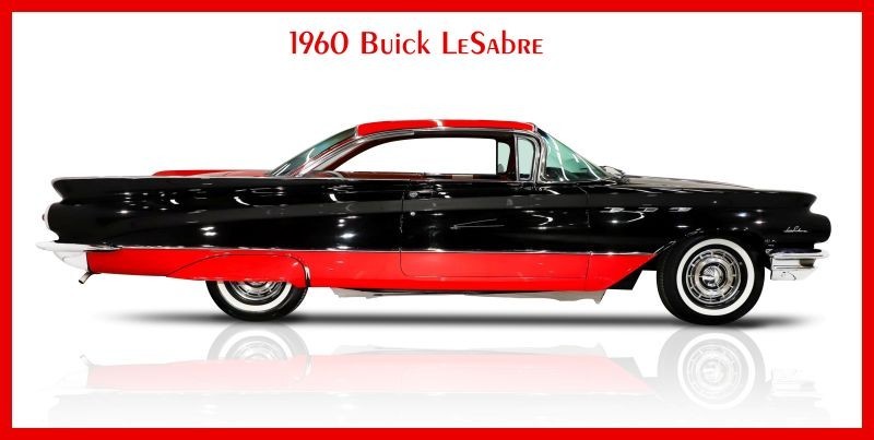 1960 Buick LeSabre in Black & Red NEW Sign: 9x18\
