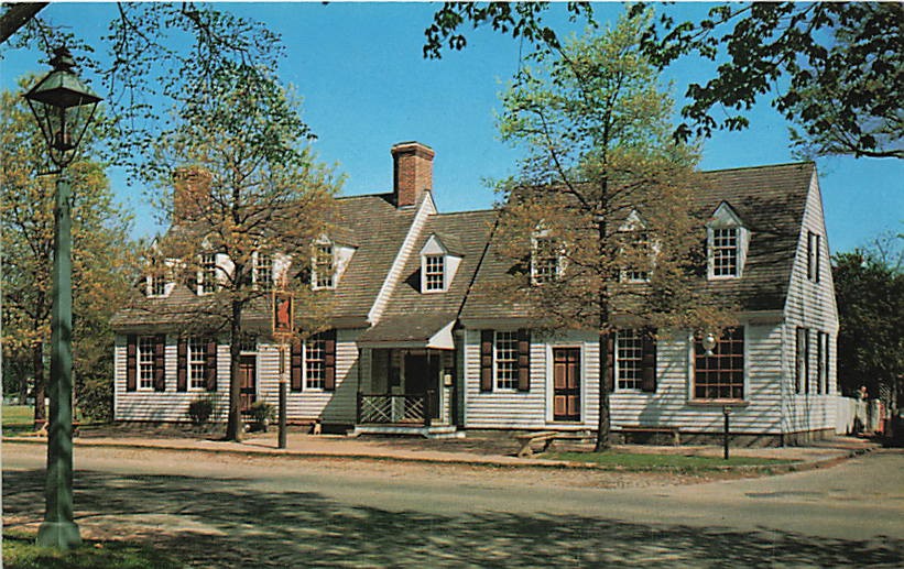 Postcard VA: Chowning\'s Tavern, Williamsburg, Virginia
